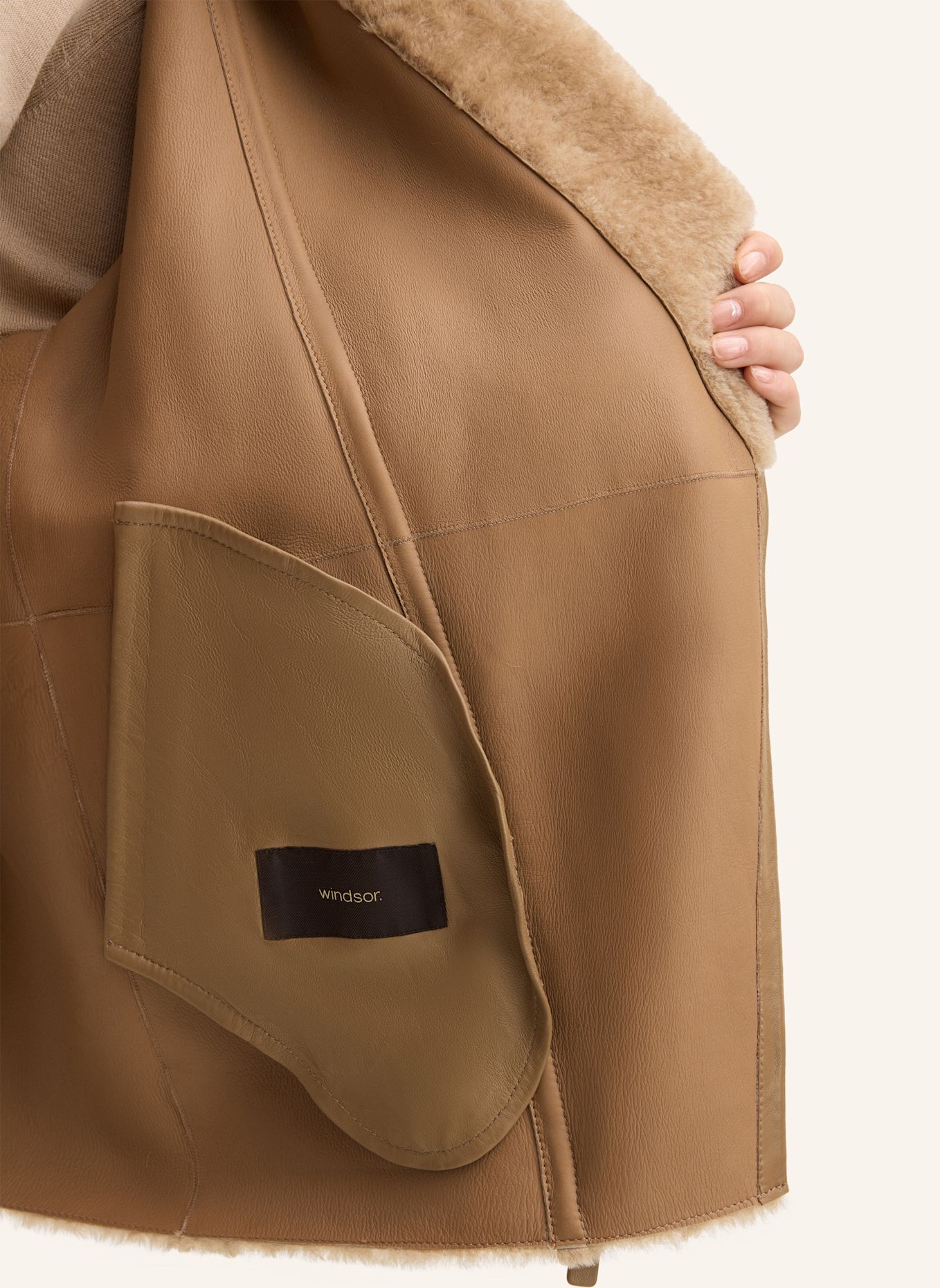 windsor. Lederjacke: BEIGE