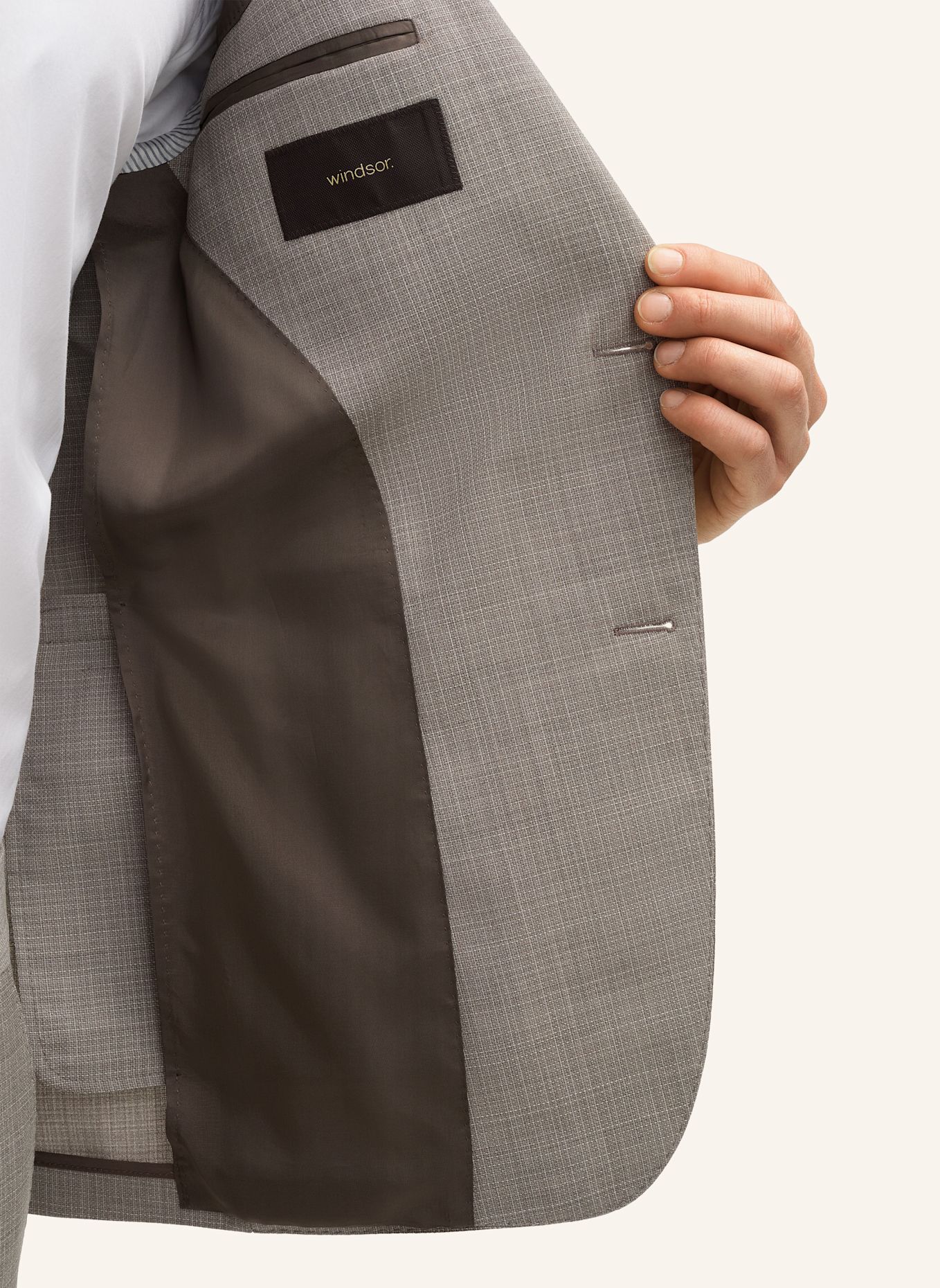windsor. Anzug Shaped Fit: BEIGE