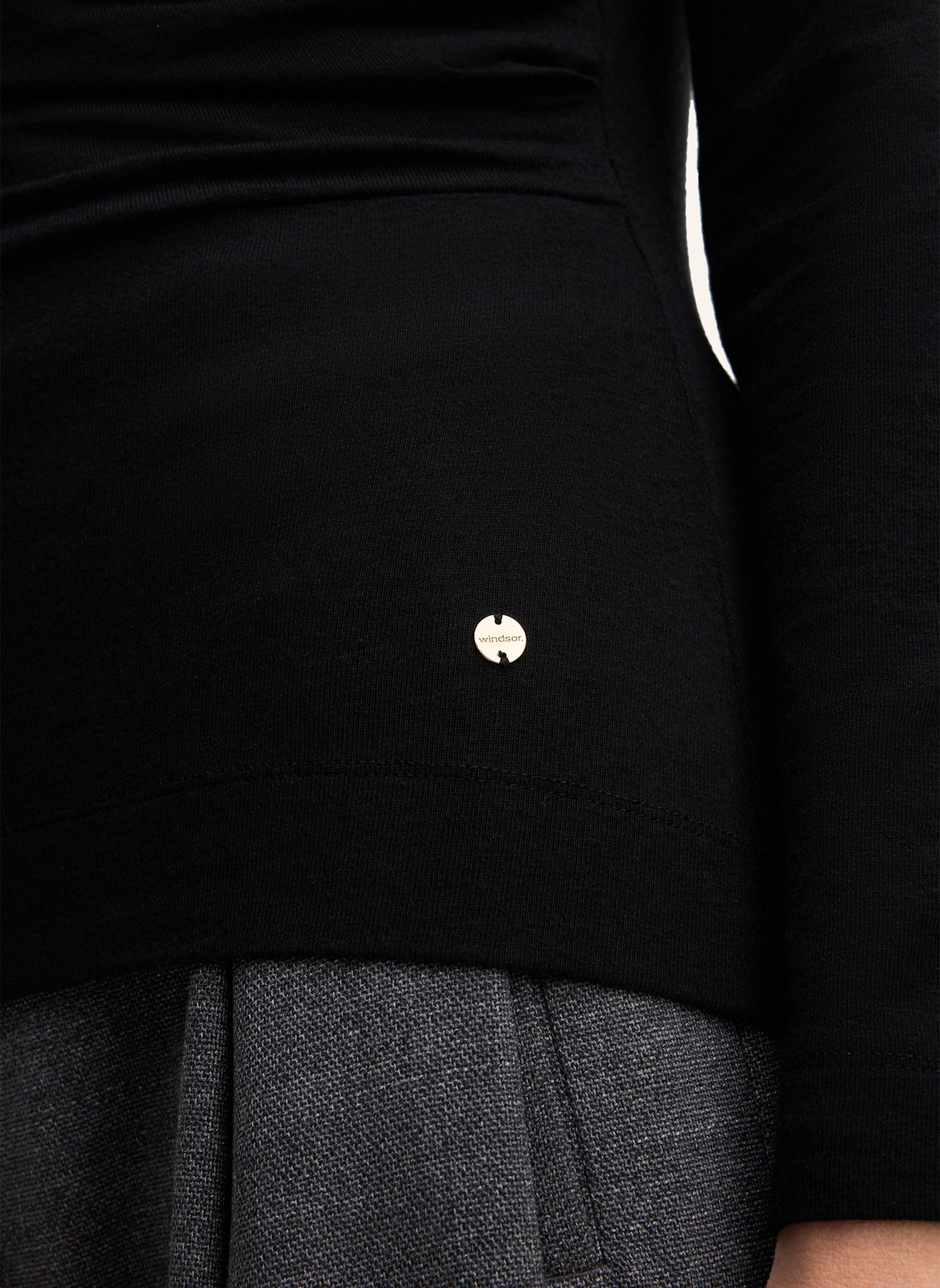 windsor. Langarm-Shirt: SCHWARZ