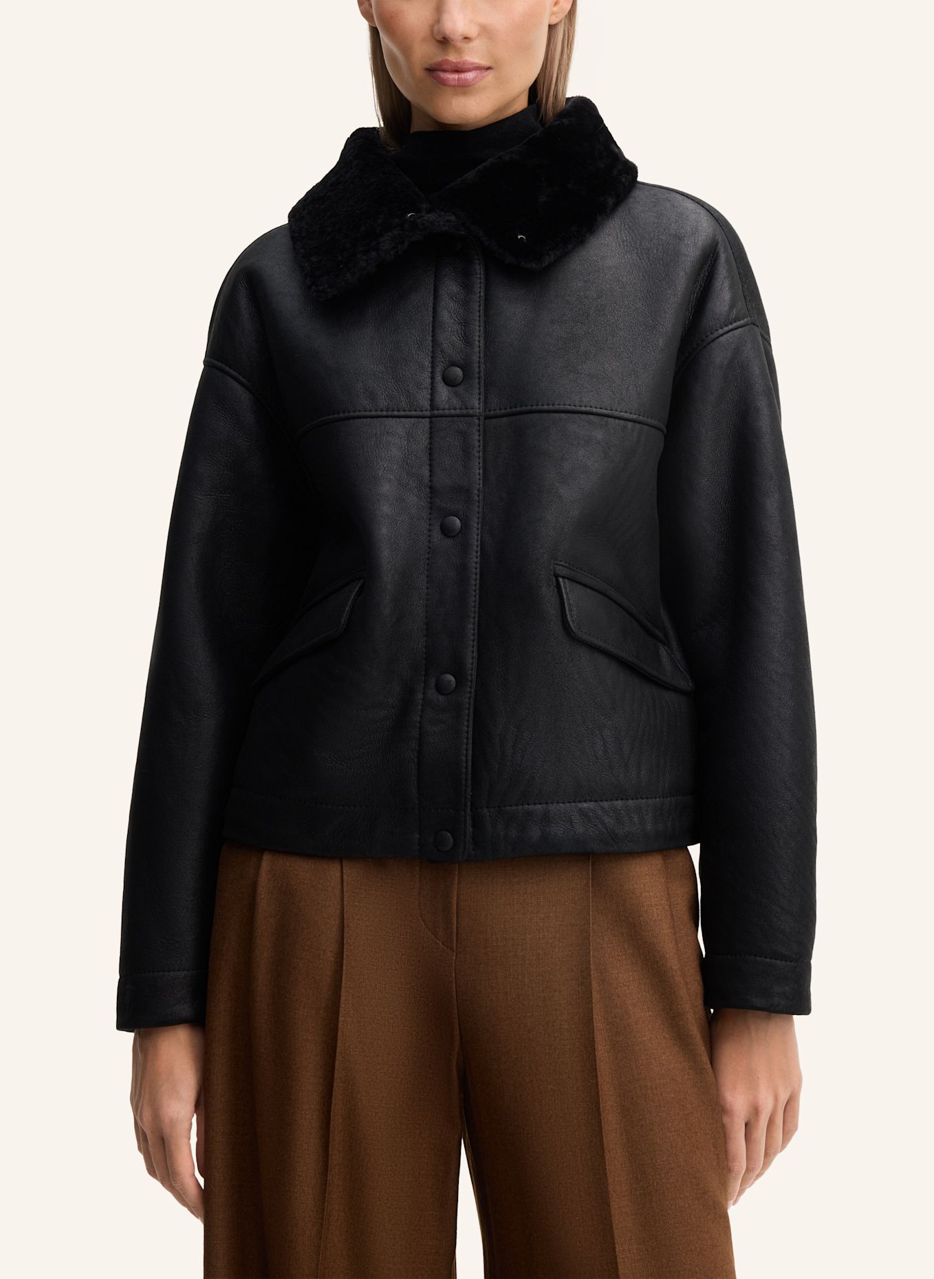 windsor. Lederjacke: SCHWARZ