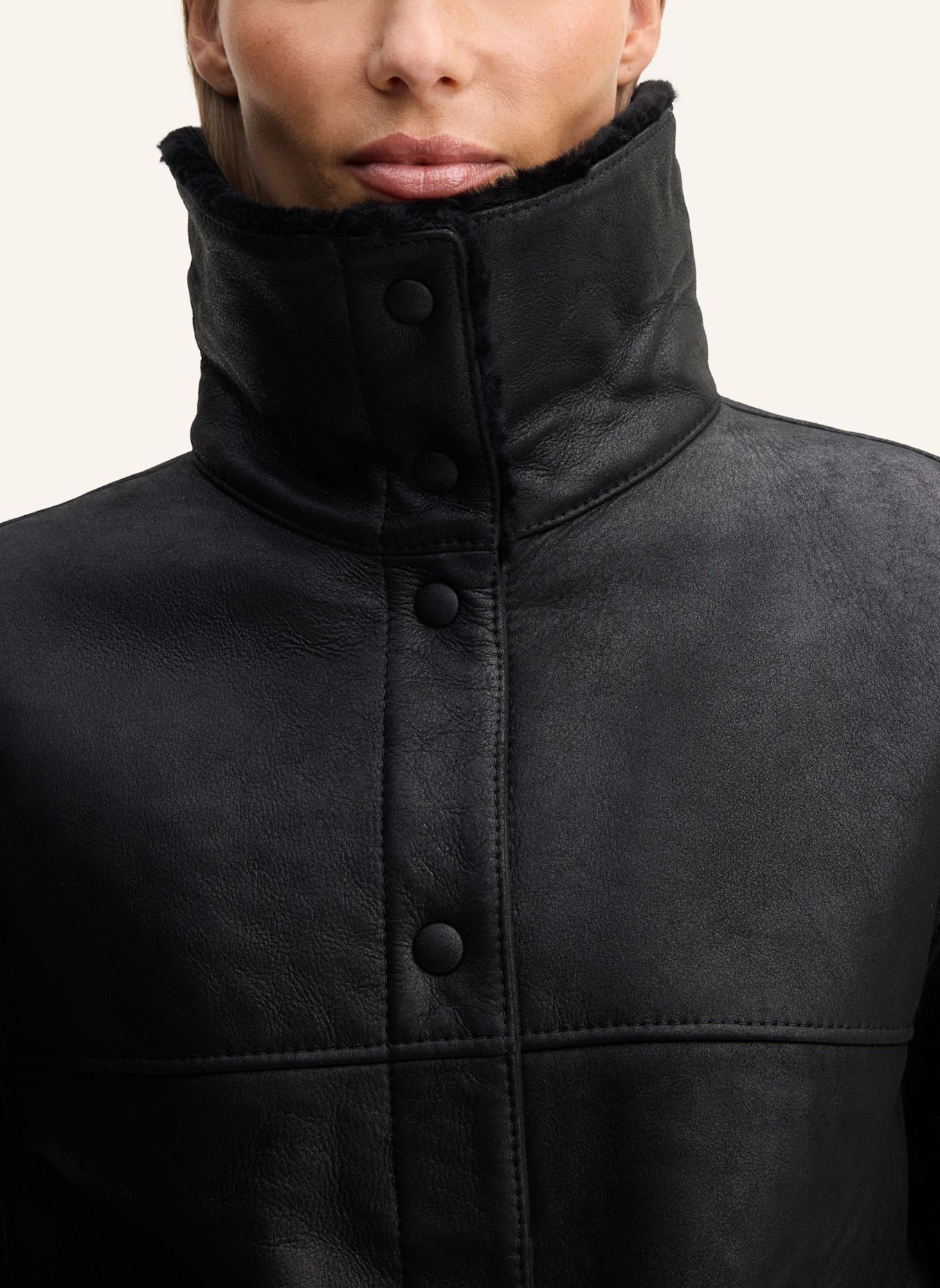 windsor. Lederjacke: SCHWARZ