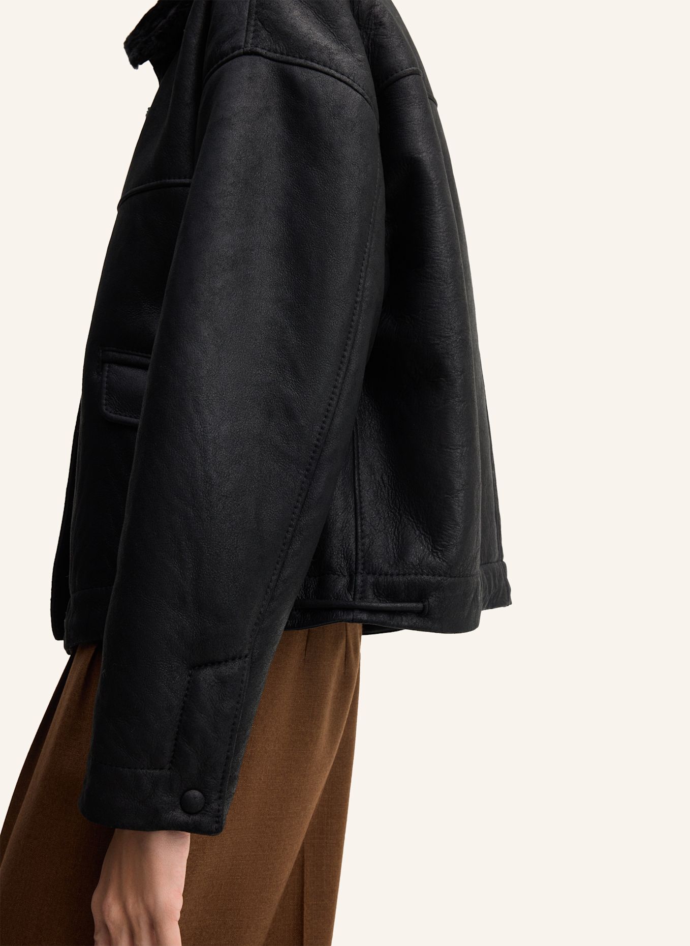 windsor. Lederjacke: SCHWARZ