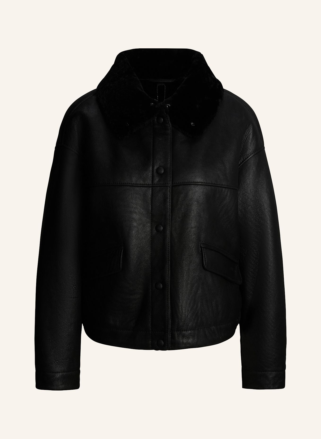 windsor. Lederjacke: SCHWARZ
