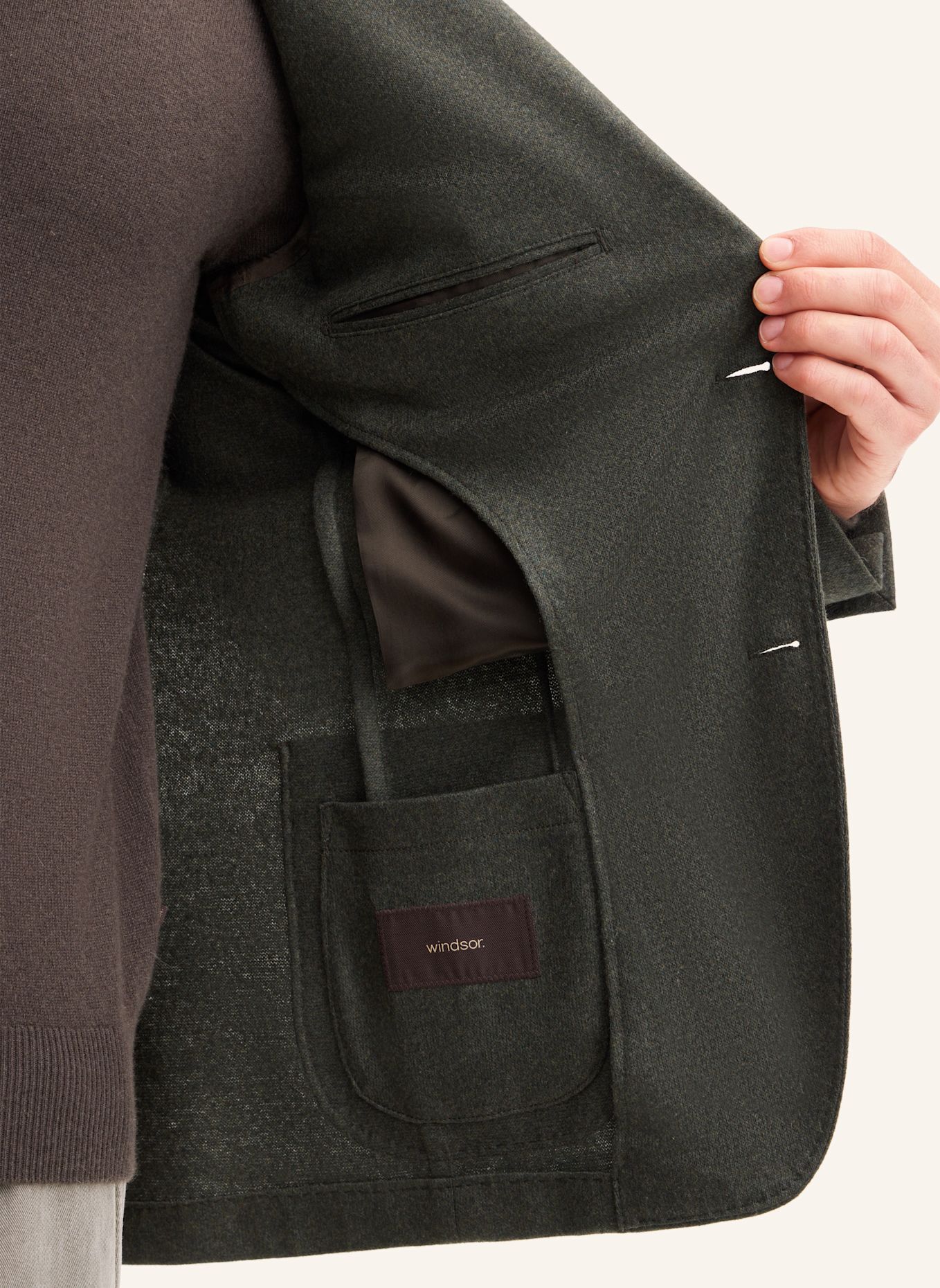 windsor. Sakko Shaped Fit: GRÜN