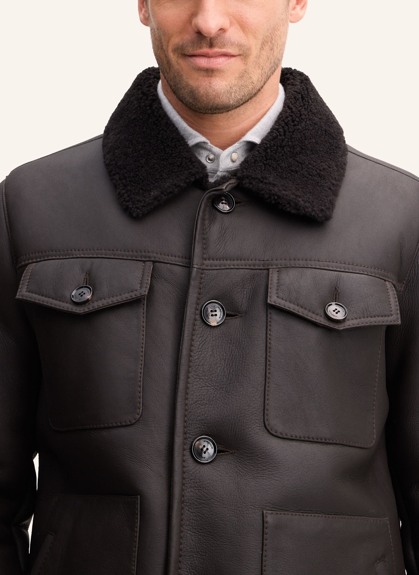 windsor. Lederjacke: DUNKELBRAUN
