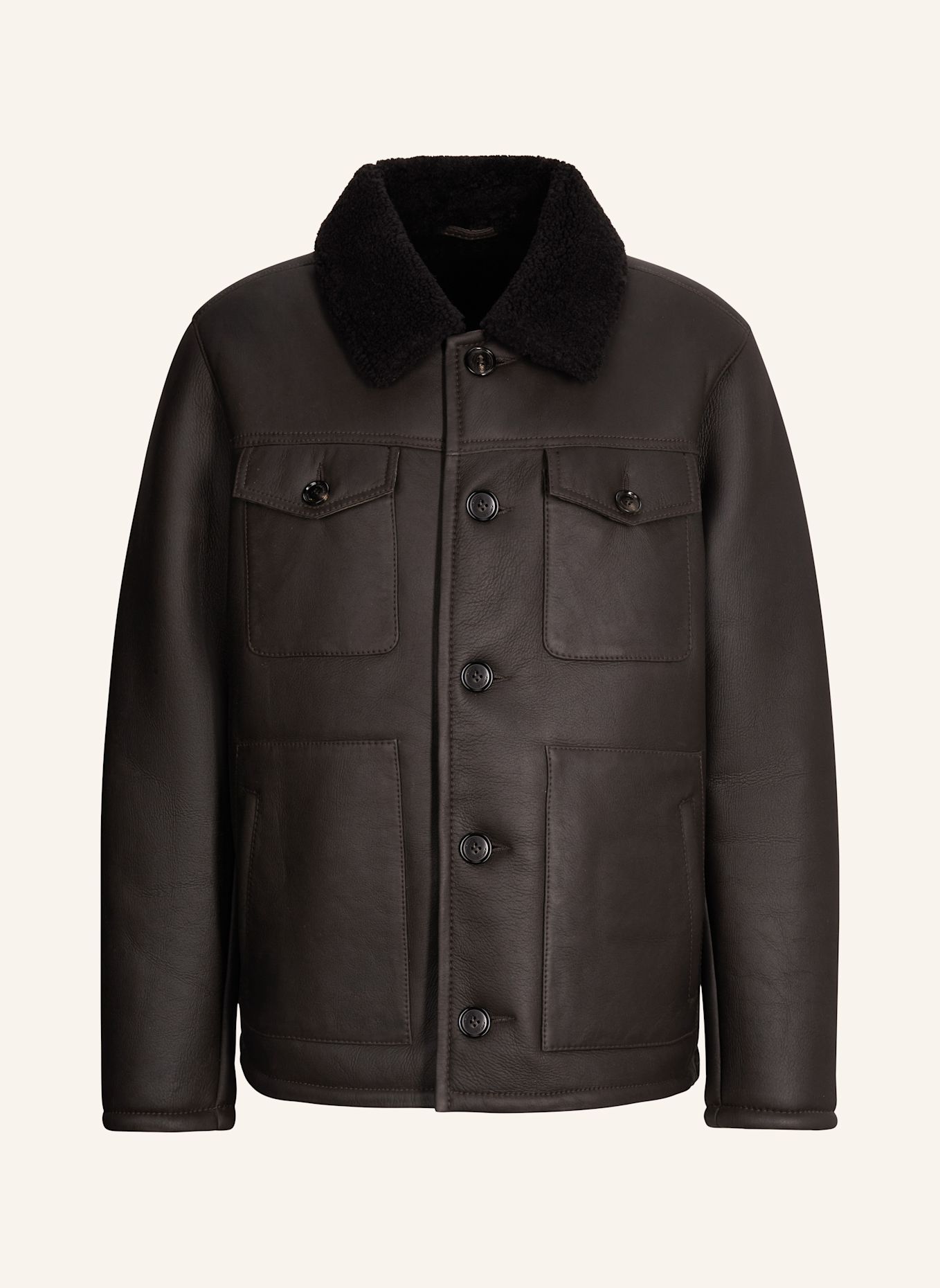 windsor. Lederjacke: DUNKELBRAUN