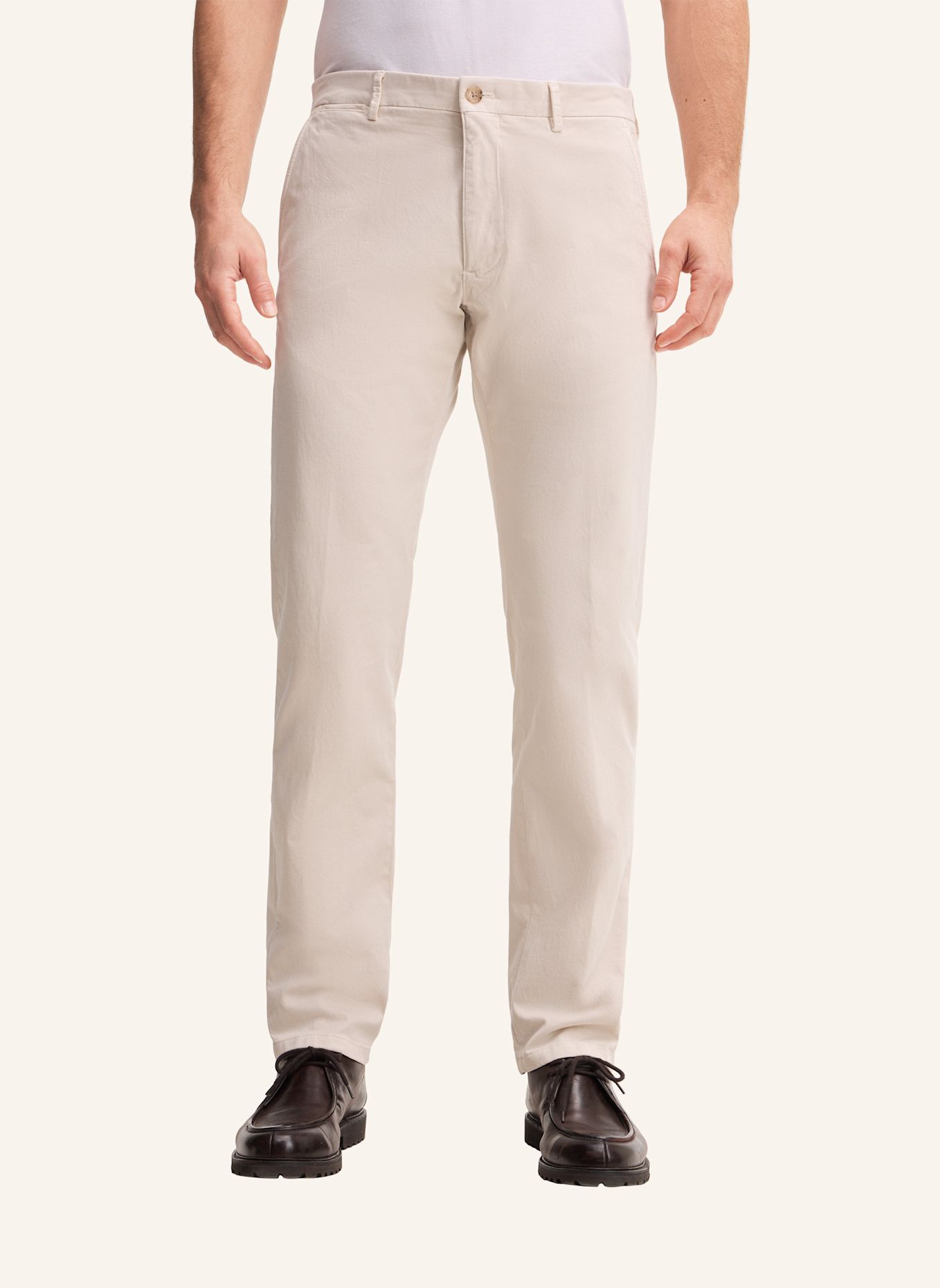 windsor. Chino Regular Fit: WEISS