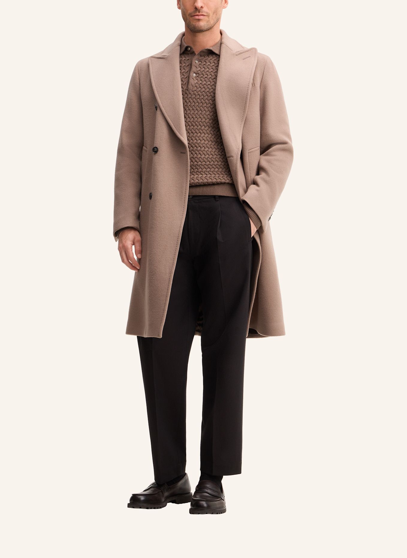 windsor. Polo-Longsleeve: BRAUN