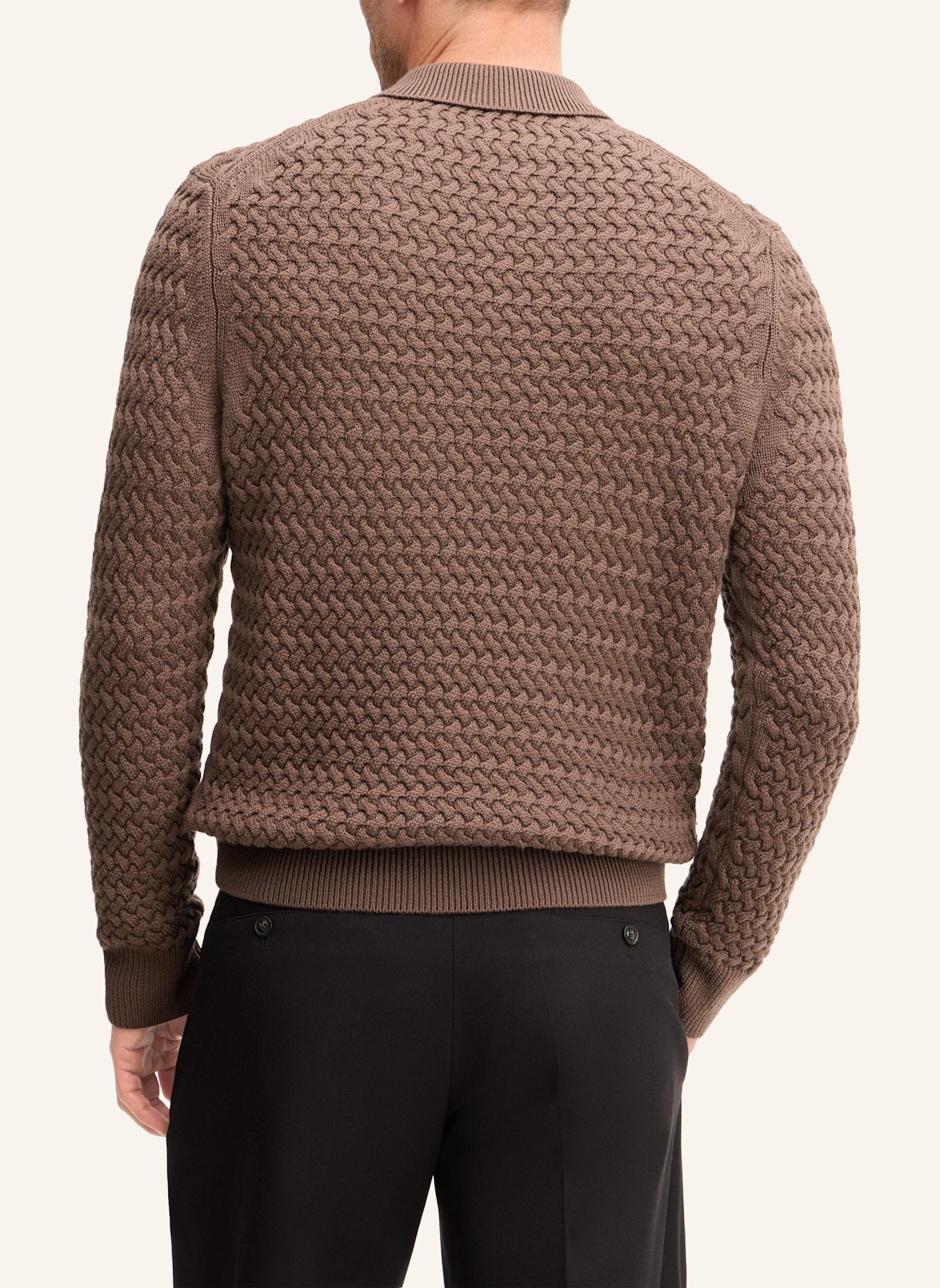 windsor. Polo-Longsleeve: BRAUN