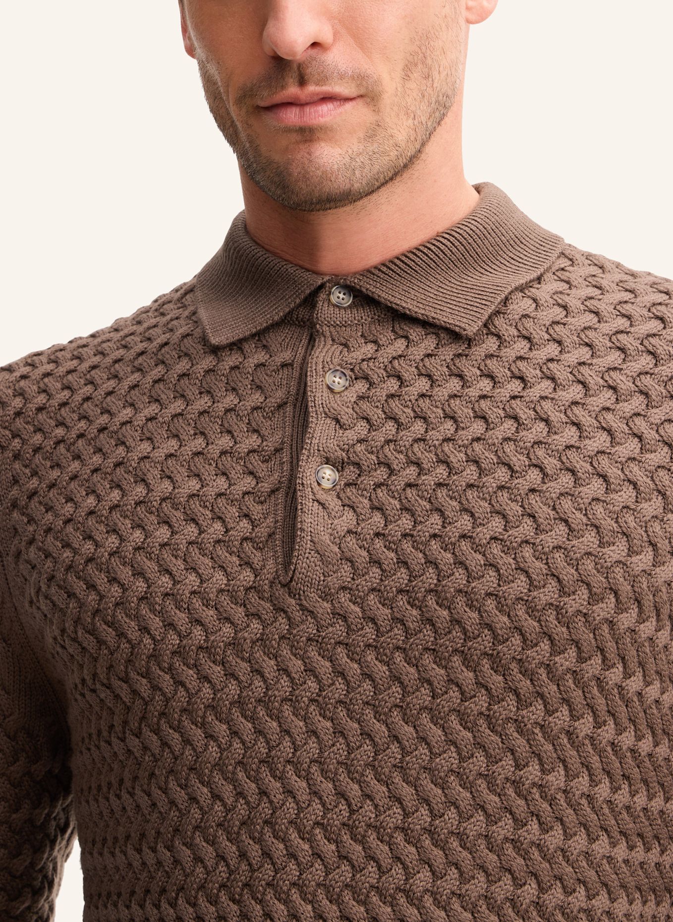 windsor. Polo-Longsleeve: BRAUN