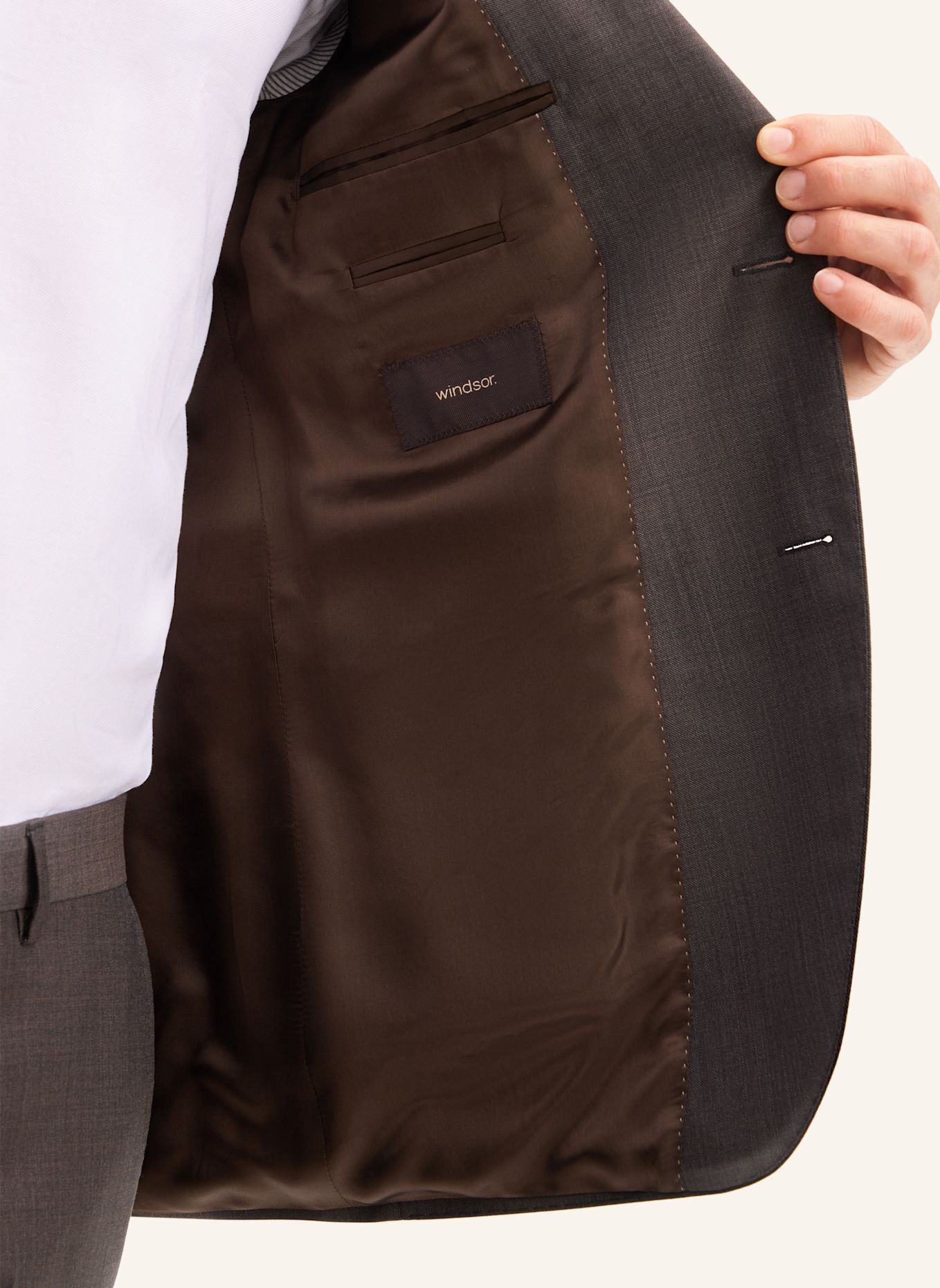windsor. Anzug Shaped Fit: BRAUN