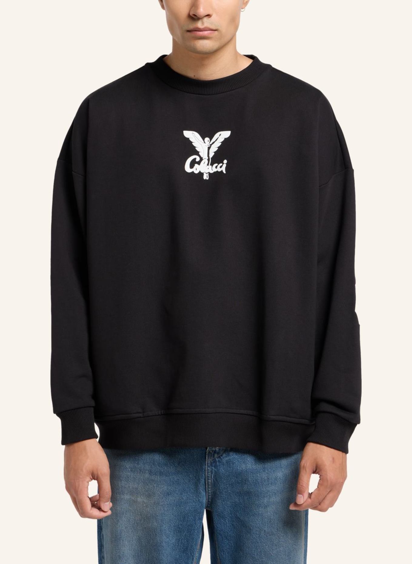 CARLO COLUCCI Oversize Unisex Sweatshirt DI QUIRICO, Farbe: SCHWARZ (Bild 6)