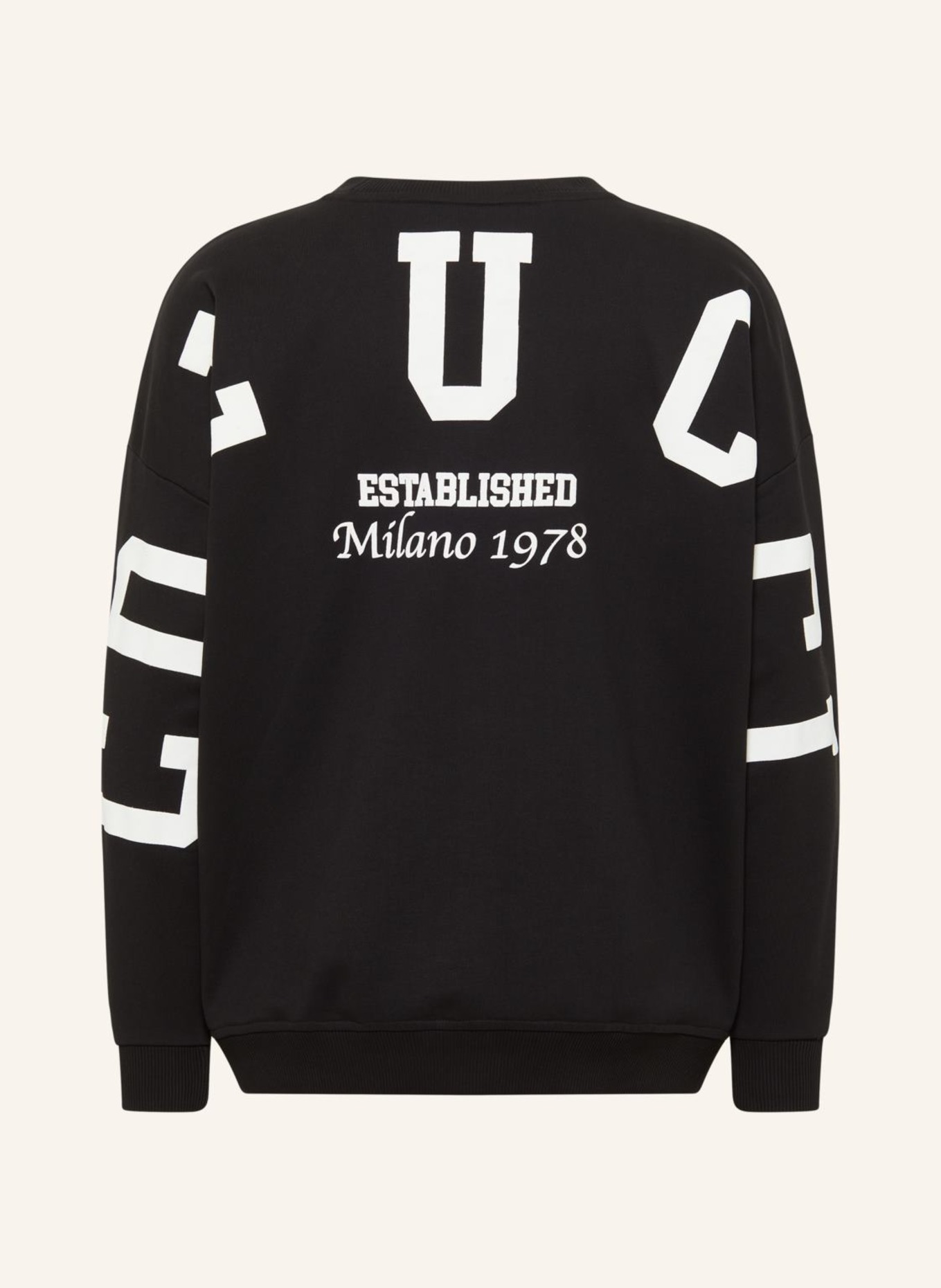 CARLO COLUCCI Oversize Unisex Sweatshirt DI QUIRICO, Farbe: SCHWARZ (Bild 3)