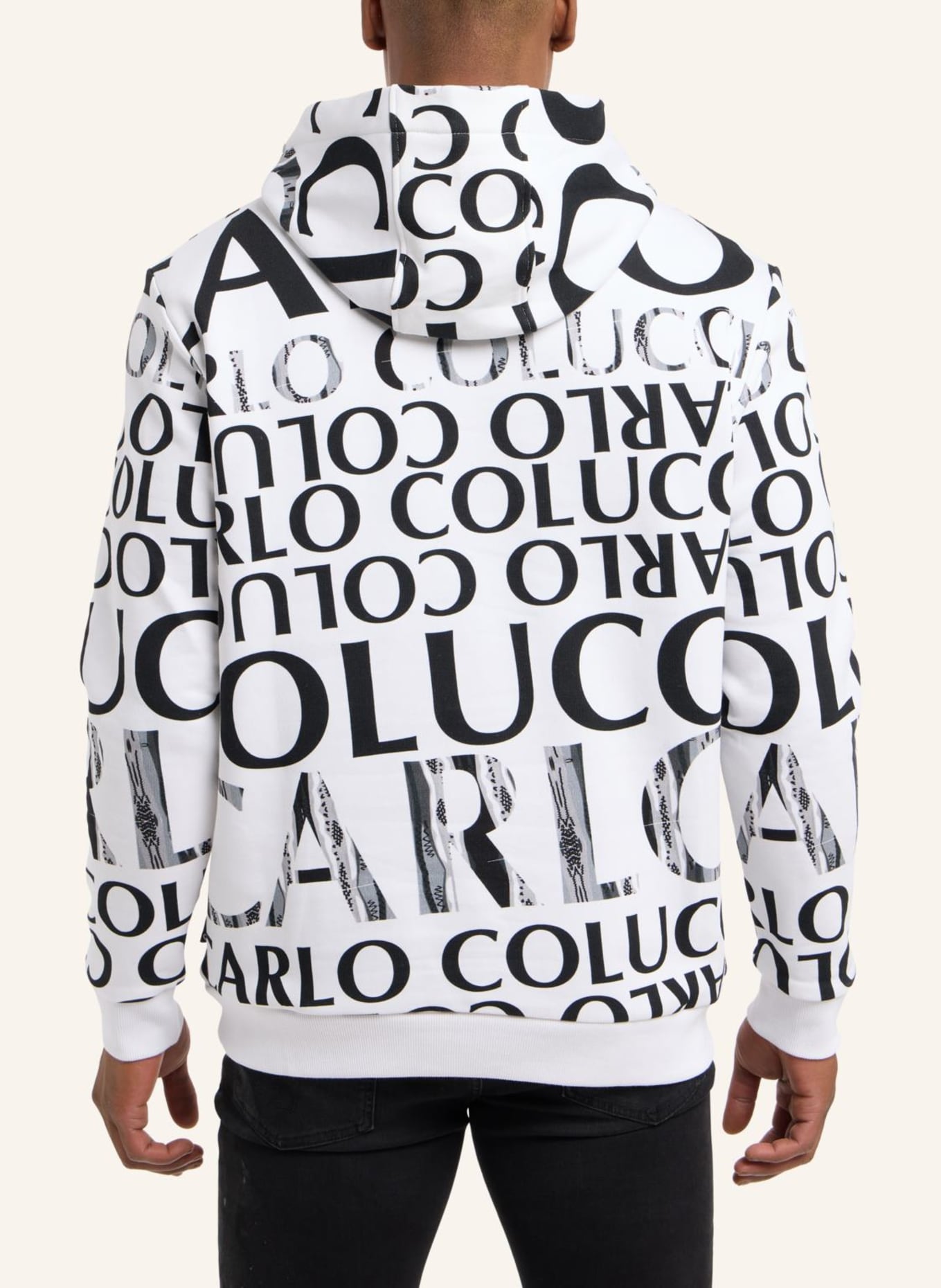 CARLO COLUCCI Hoodie - Black Friday DIPAULI, Farbe: WEISS (Bild 2)