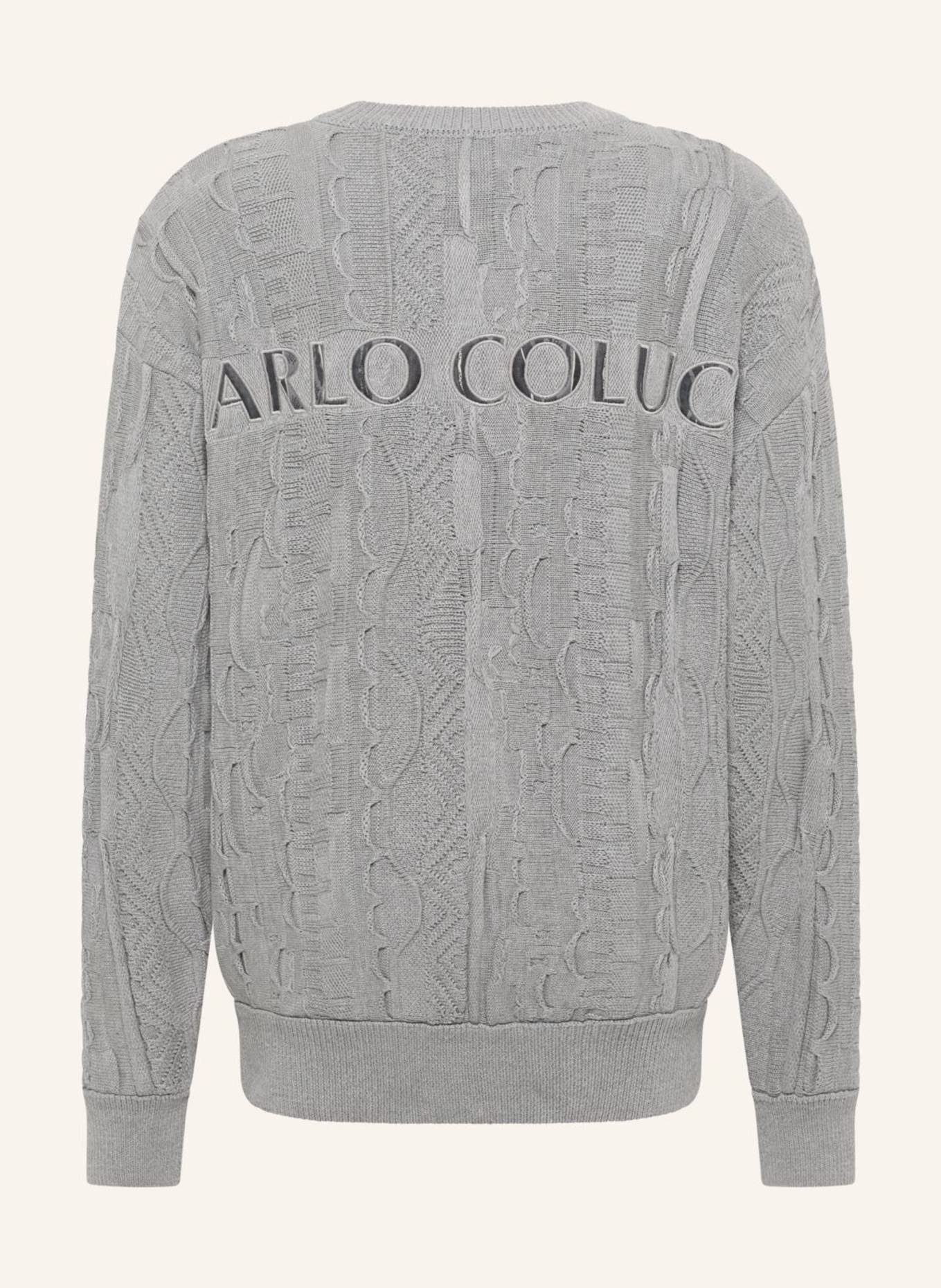 CARLO COLUCCI Strickpullover mit Stickerei DIMA, Farbe: GRAU (Bild 3)