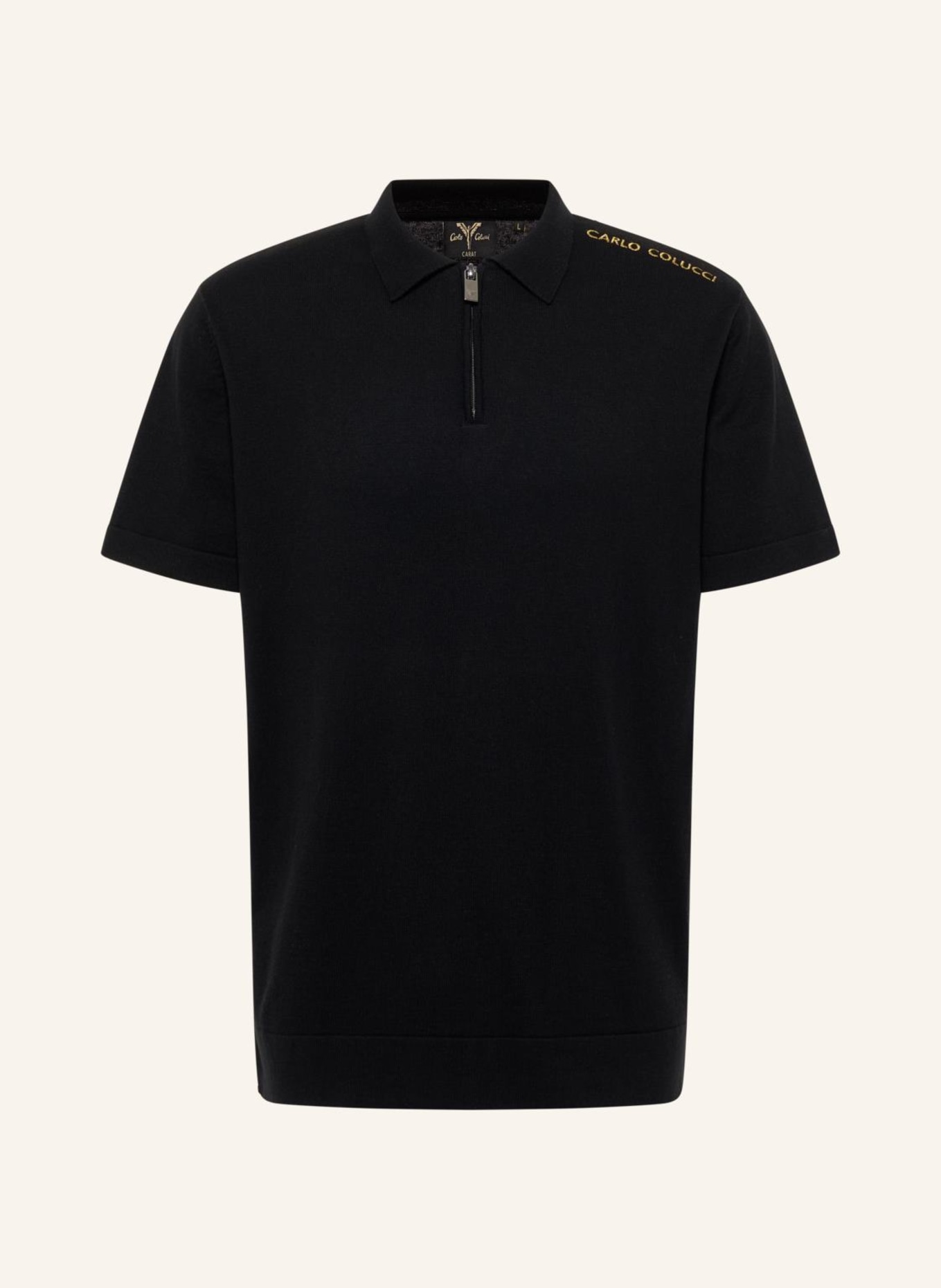 CARLO COLUCCI Poloshirt - Carat DIPIERRO, Farbe: SCHWARZ (Bild 1)