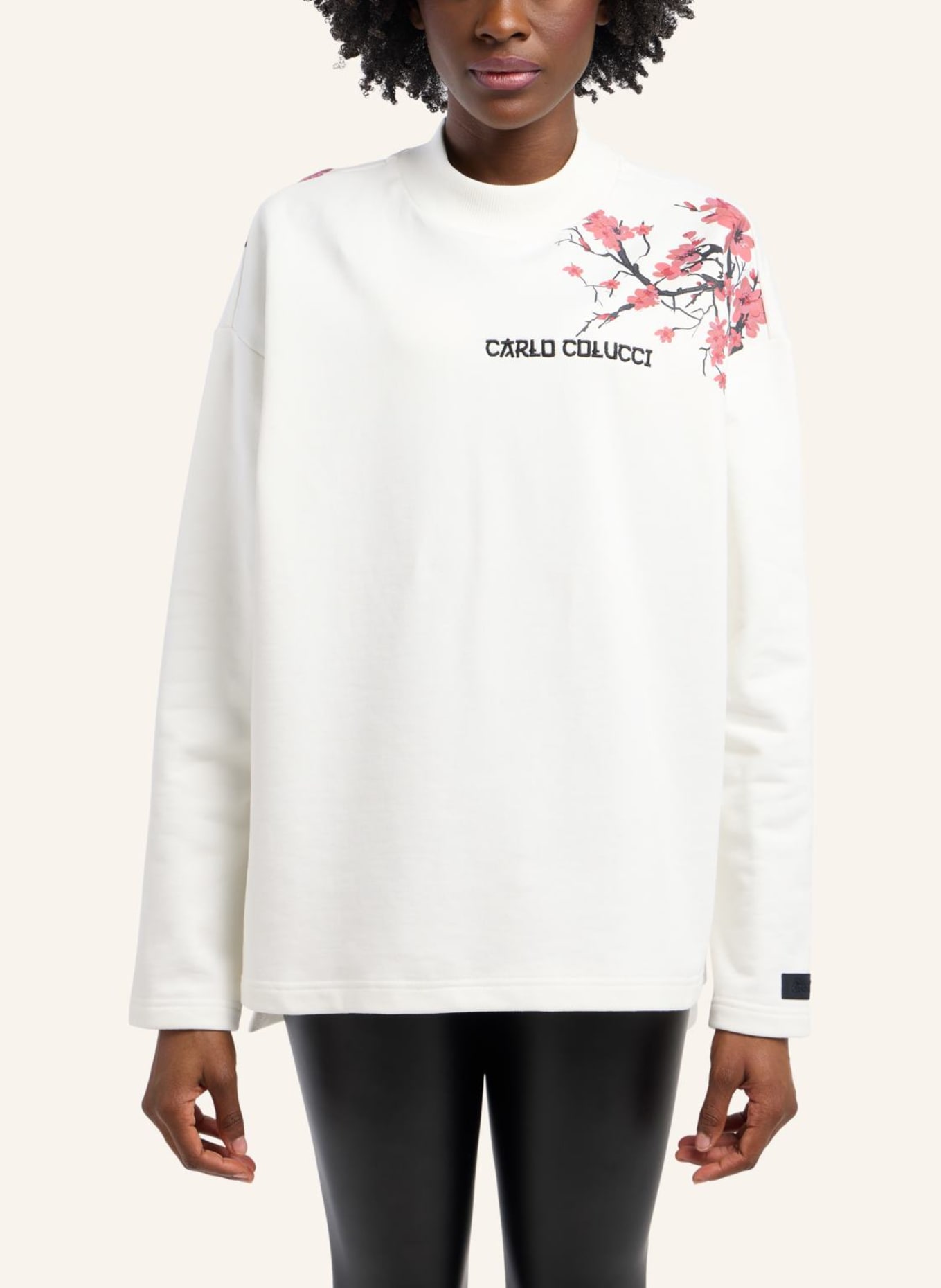 CARLO COLUCCI Unisex Sweatshirt - From Milano to Tokyo DRAGOGNA, Farbe: WEISS (Bild 8)