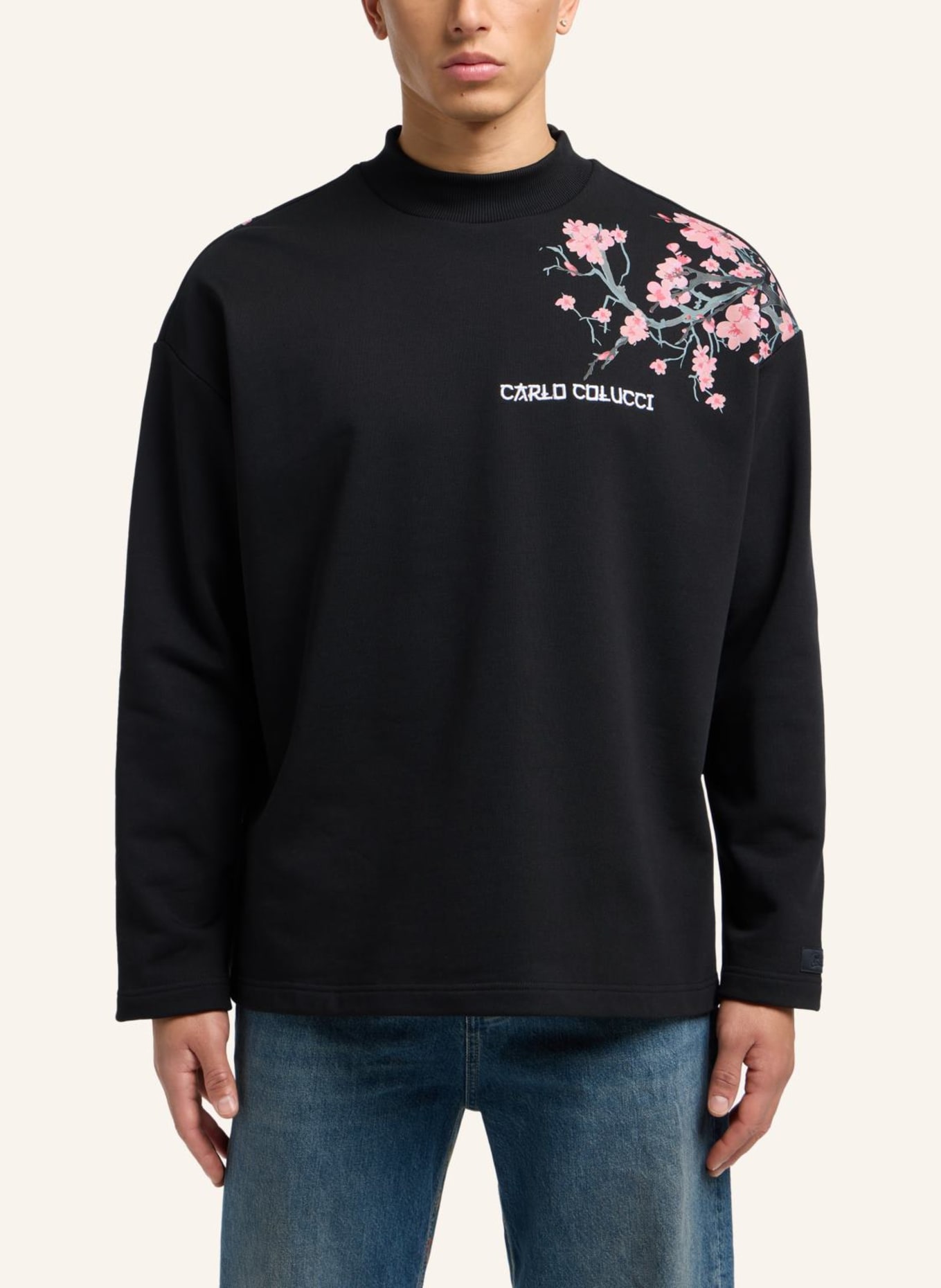 CARLO COLUCCI Unisex Sweatshirt - From Milano to Tokyo DRAGOGNA, Farbe: SCHWARZ (Bild 6)