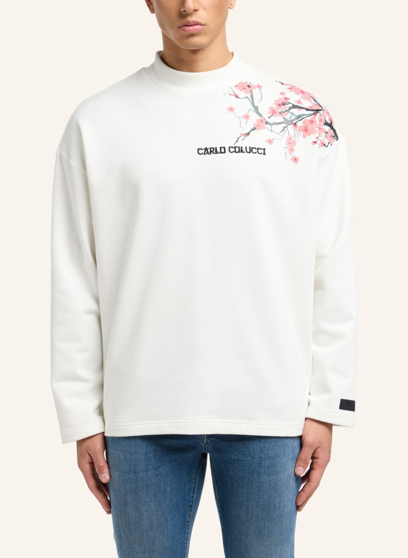 CARLO COLUCCI Unisex Sweatshirt - From Milano to Tokyo DRAGOGNA, Farbe: WEISS (Bild 6)