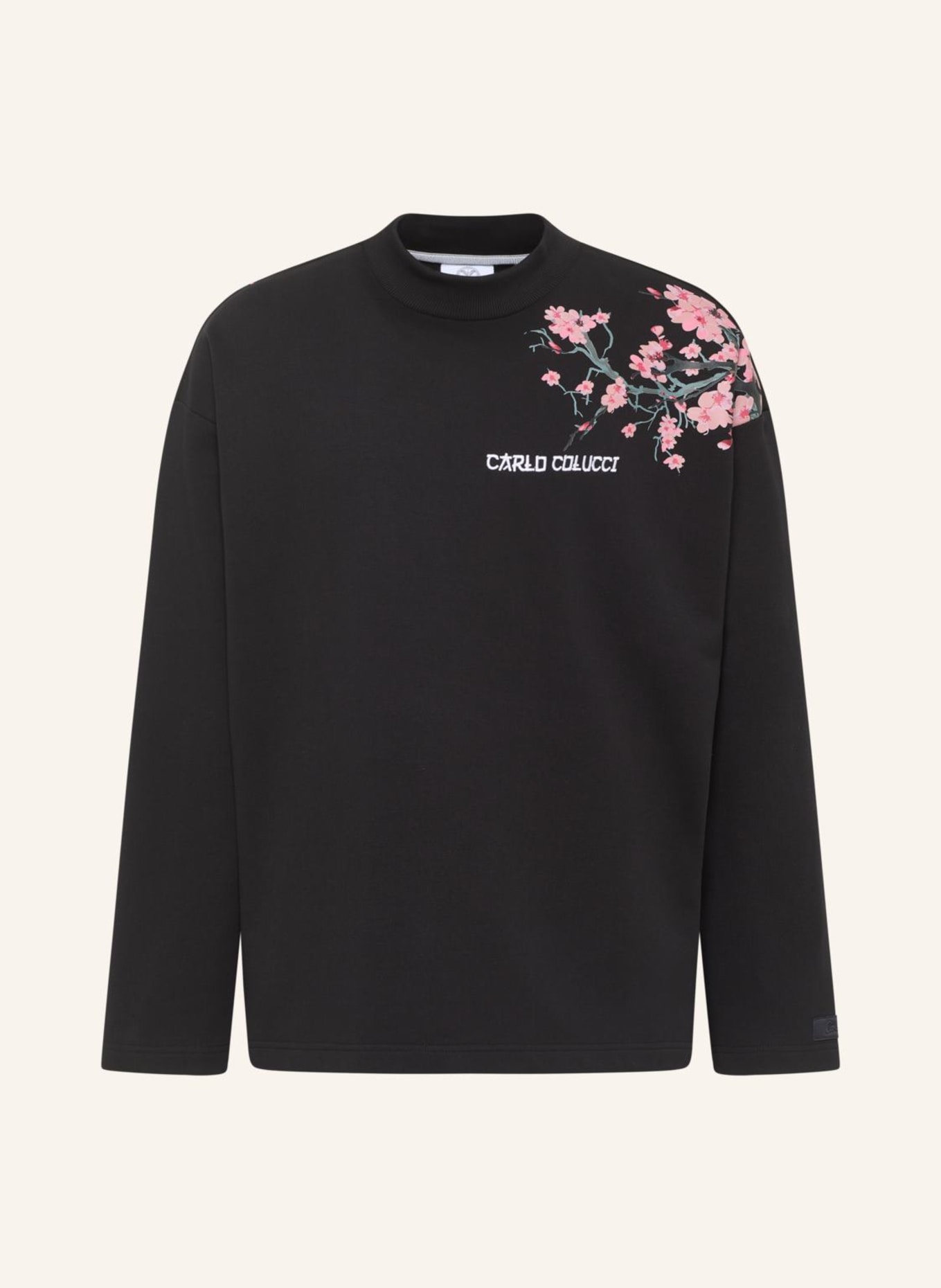 CARLO COLUCCI Unisex Sweatshirt - From Milano to Tokyo DRAGOGNA, Farbe: SCHWARZ (Bild 1)