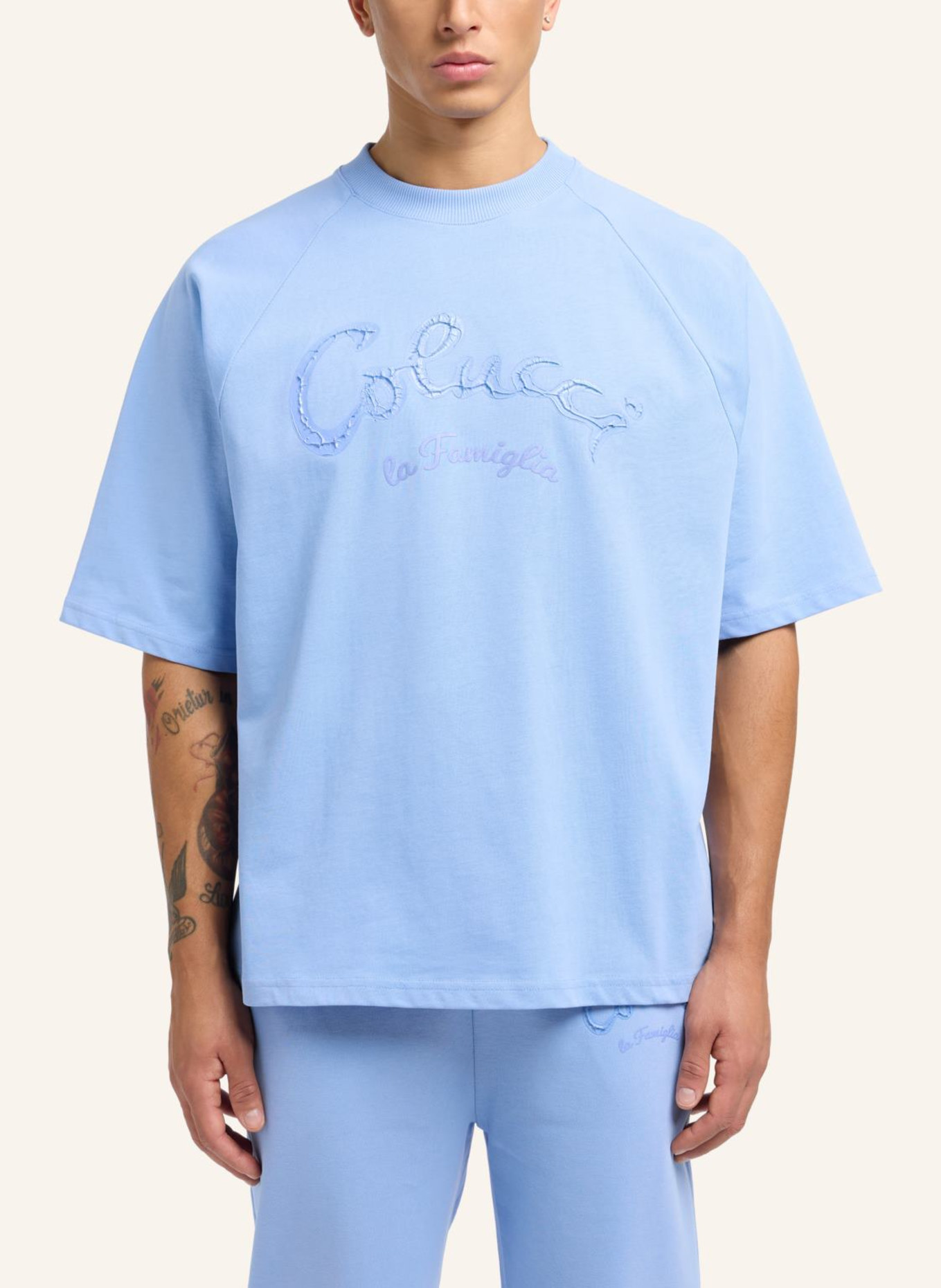 CARLO COLUCCI Oversize T-Shirt - La Famiglia DONEVSKI, Farbe: BLAU (Bild 5)