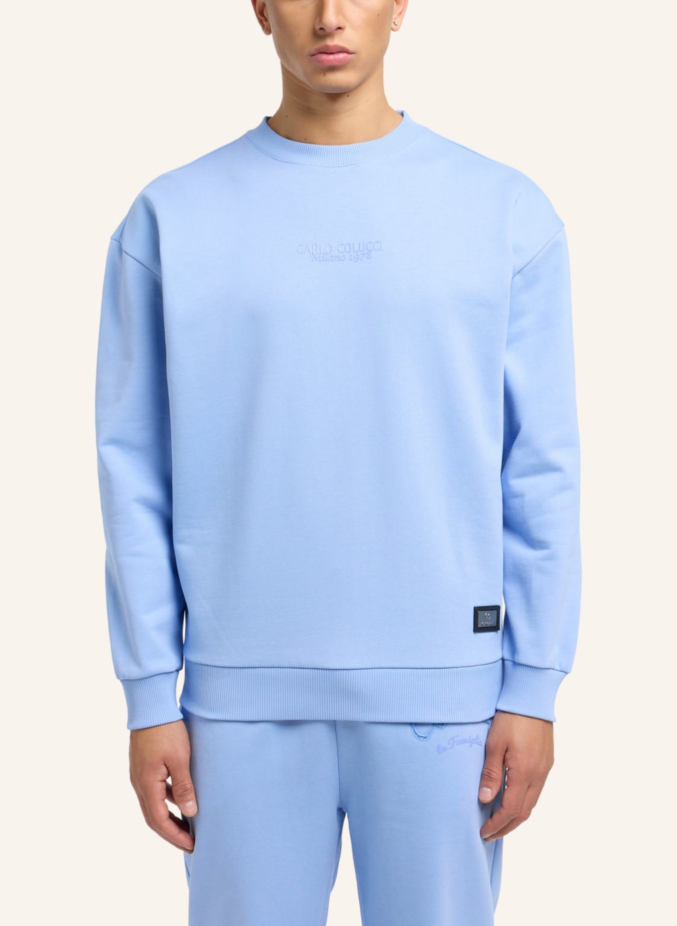 CARLO COLUCCI Oversize Sweatshirt - La Famiglia D'OTTAVIO, Farbe: BLAU (Bild 5)