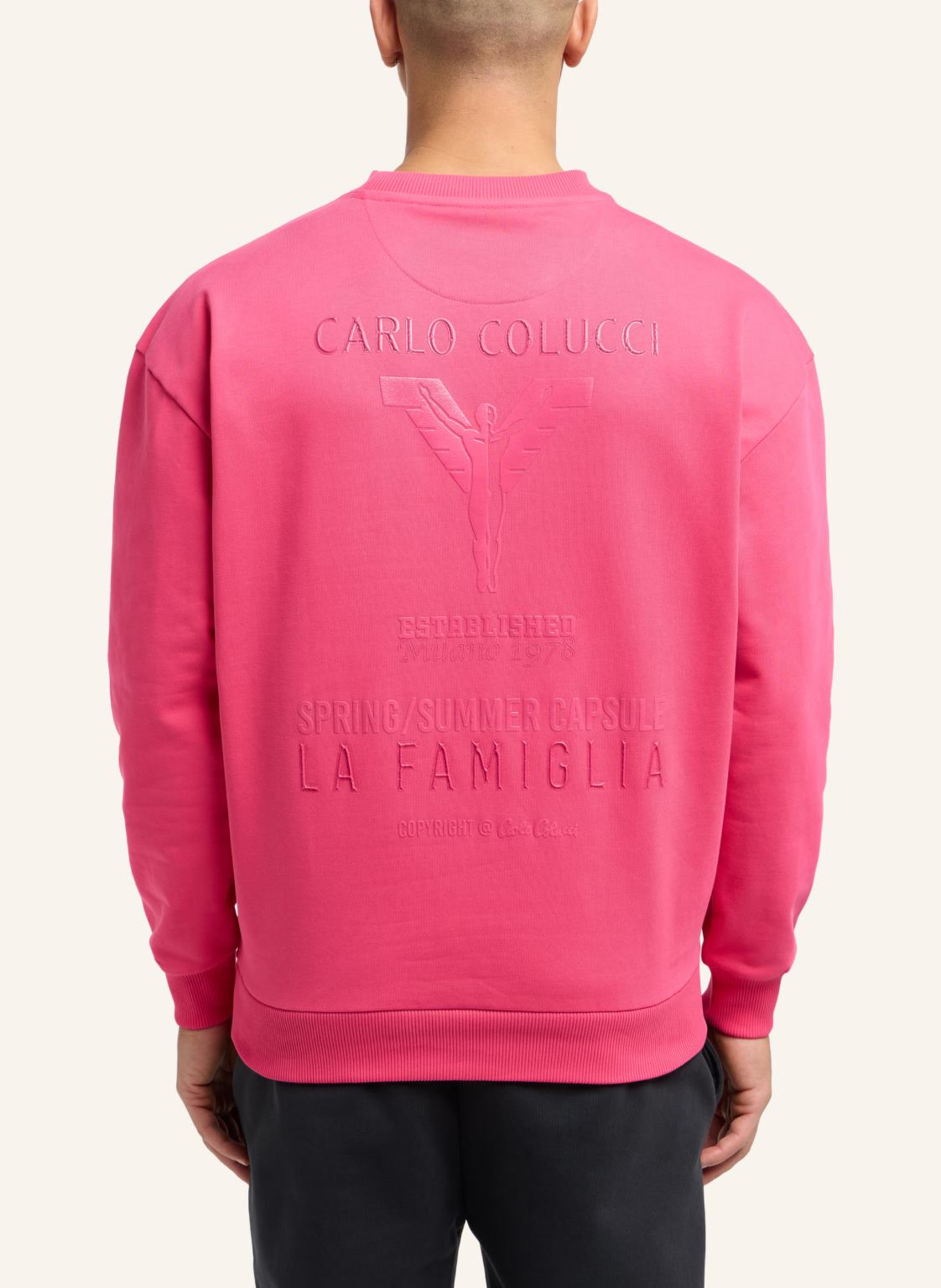 CARLO COLUCCI Oversize Sweatshirt - La Famiglia D'OTTAVIO, Farbe: PINK (Bild 2)