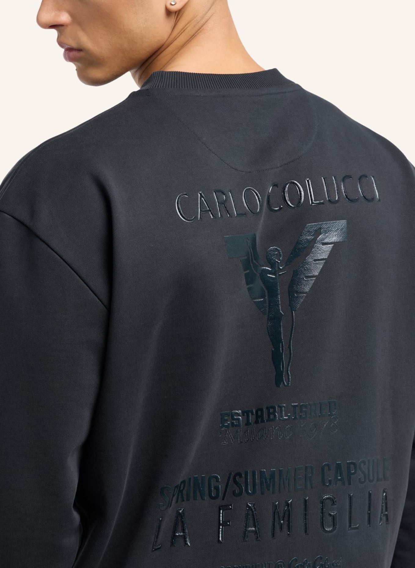 CARLO COLUCCI Oversize Sweatshirt - La Famiglia D'OTTAVIO, Farbe: SCHWARZ (Bild 3)