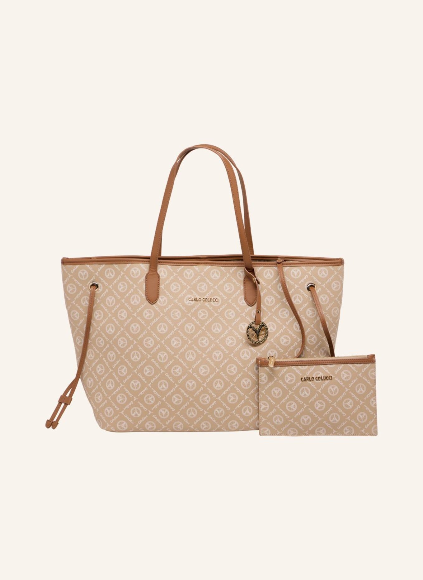 CARLO COLUCCI Shopper DESSERRA: BEIGE