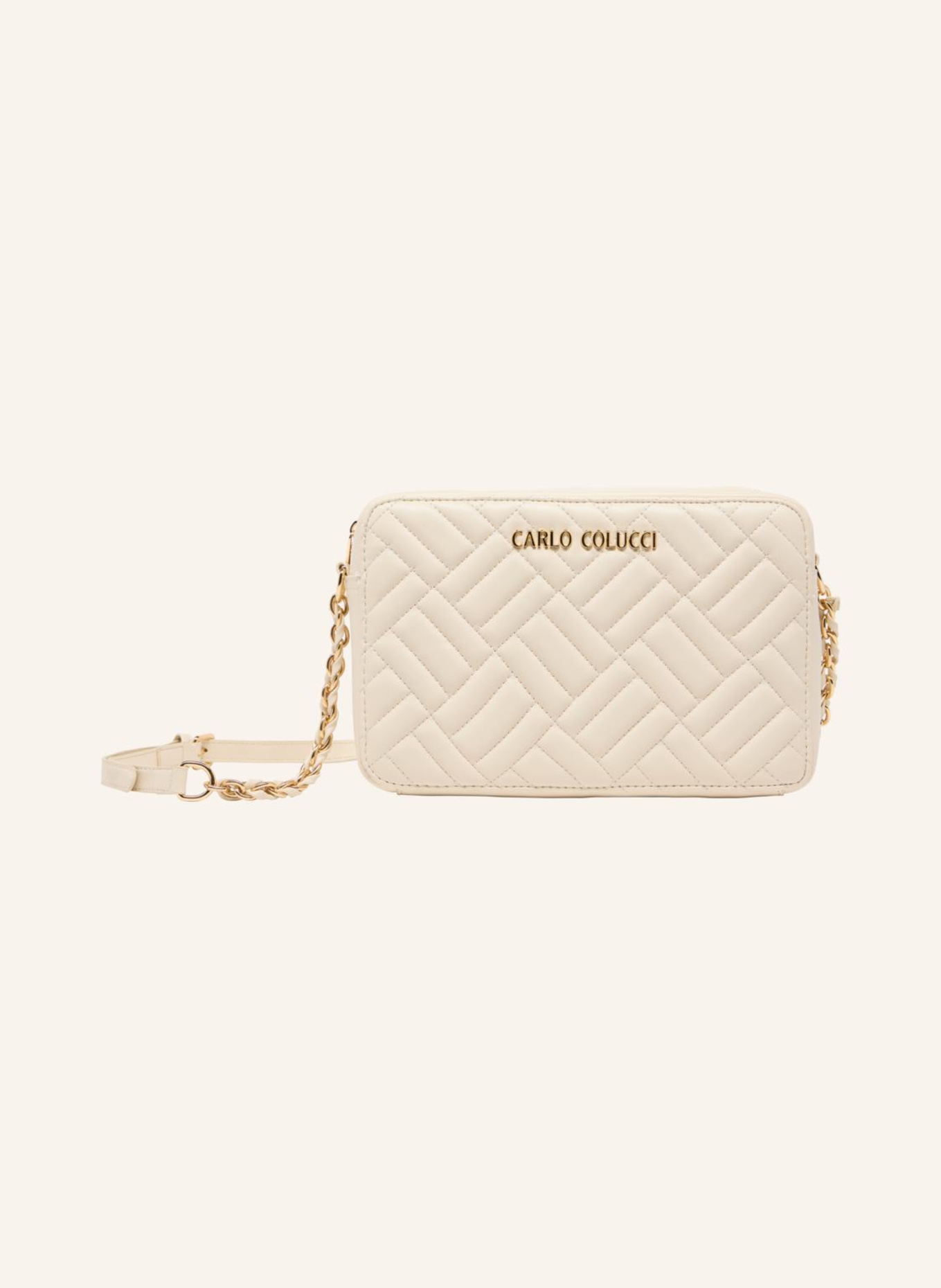 CARLO COLUCCI Gesteppte Camera Bag DOLZAN: CREME