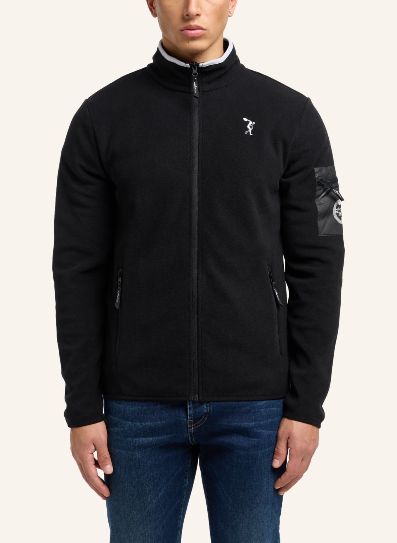 CARLO COLUCCI CARLO COLUCCI Atletico Fleecejacke DRESCHER: SCHWARZ