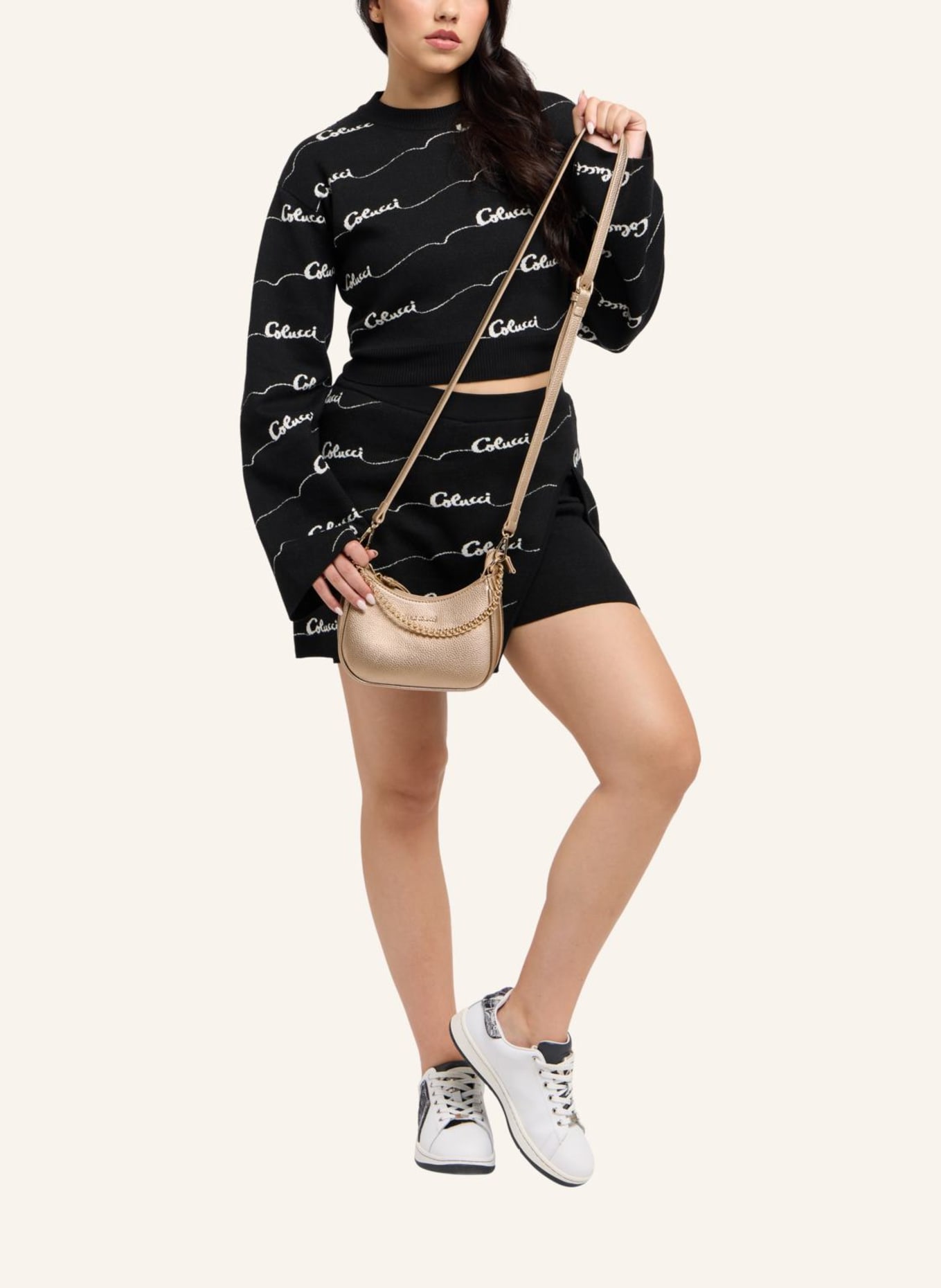 CARLO COLUCCI Schultertasche DETTORI: BRAUN