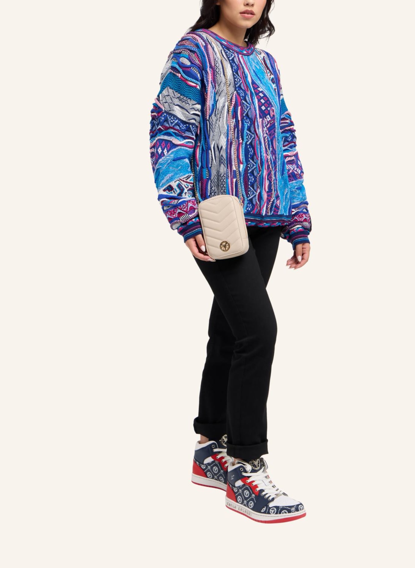 CARLO COLUCCI Wattierte Minitasche DI DONNA: GRAU