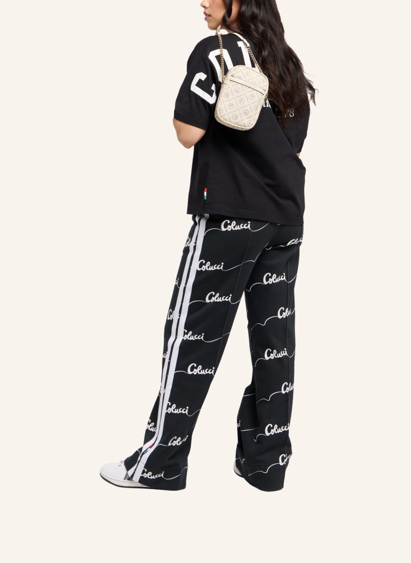 CARLO COLUCCI Minitasche mit Logodruck DI LENA: CREME