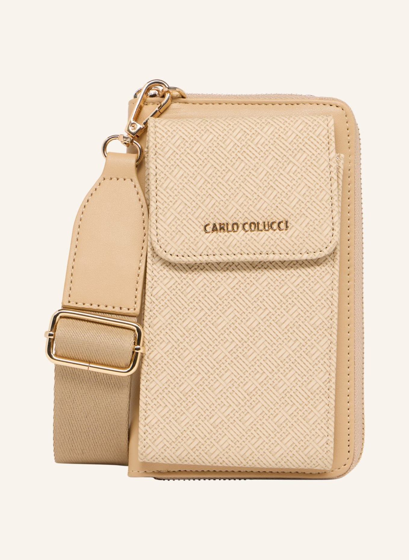 CARLO COLUCCI Handy Geldbörse DI GESARO: BEIGE