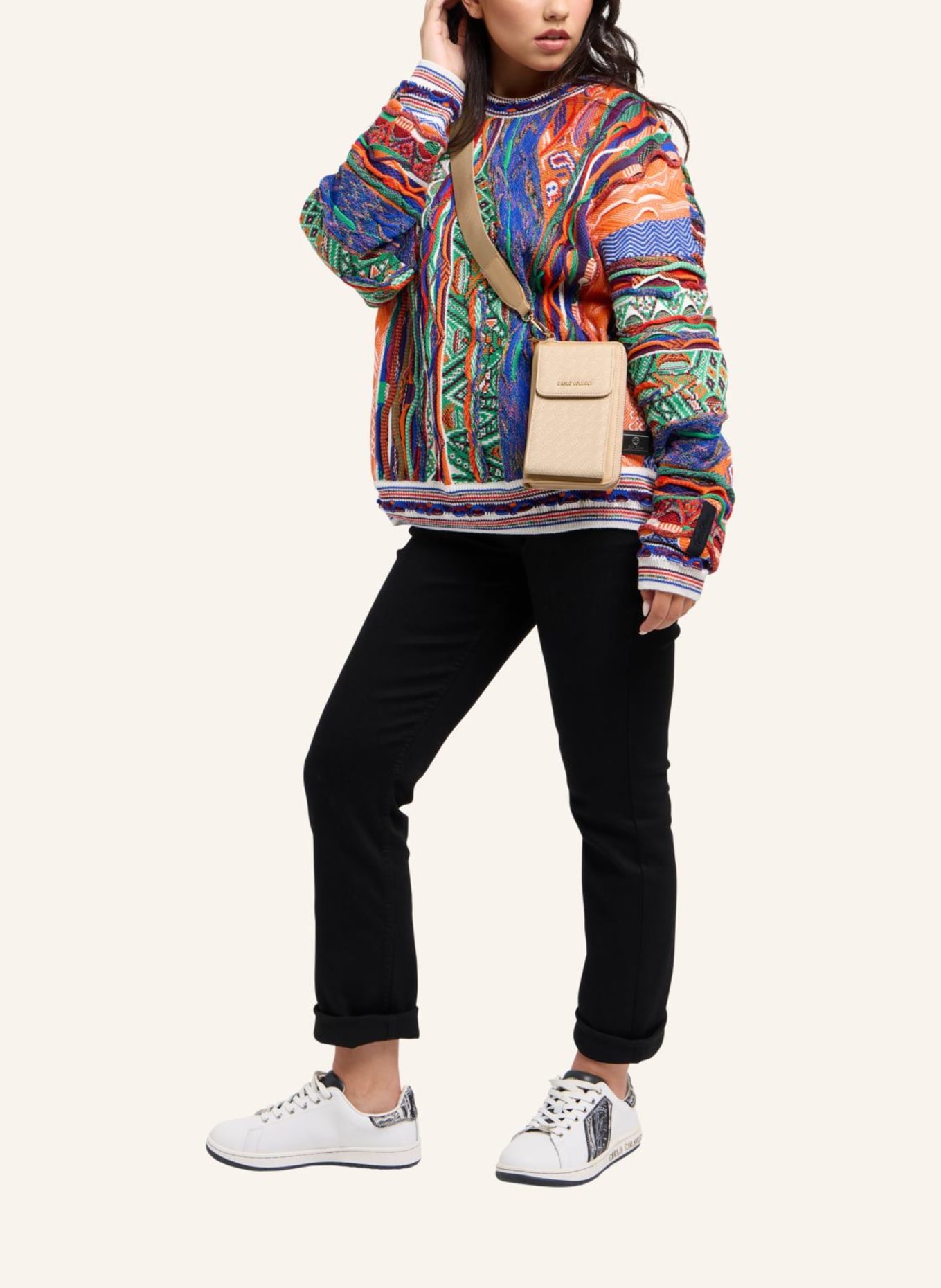 CARLO COLUCCI Handy Geldbörse DI GESARO: BEIGE