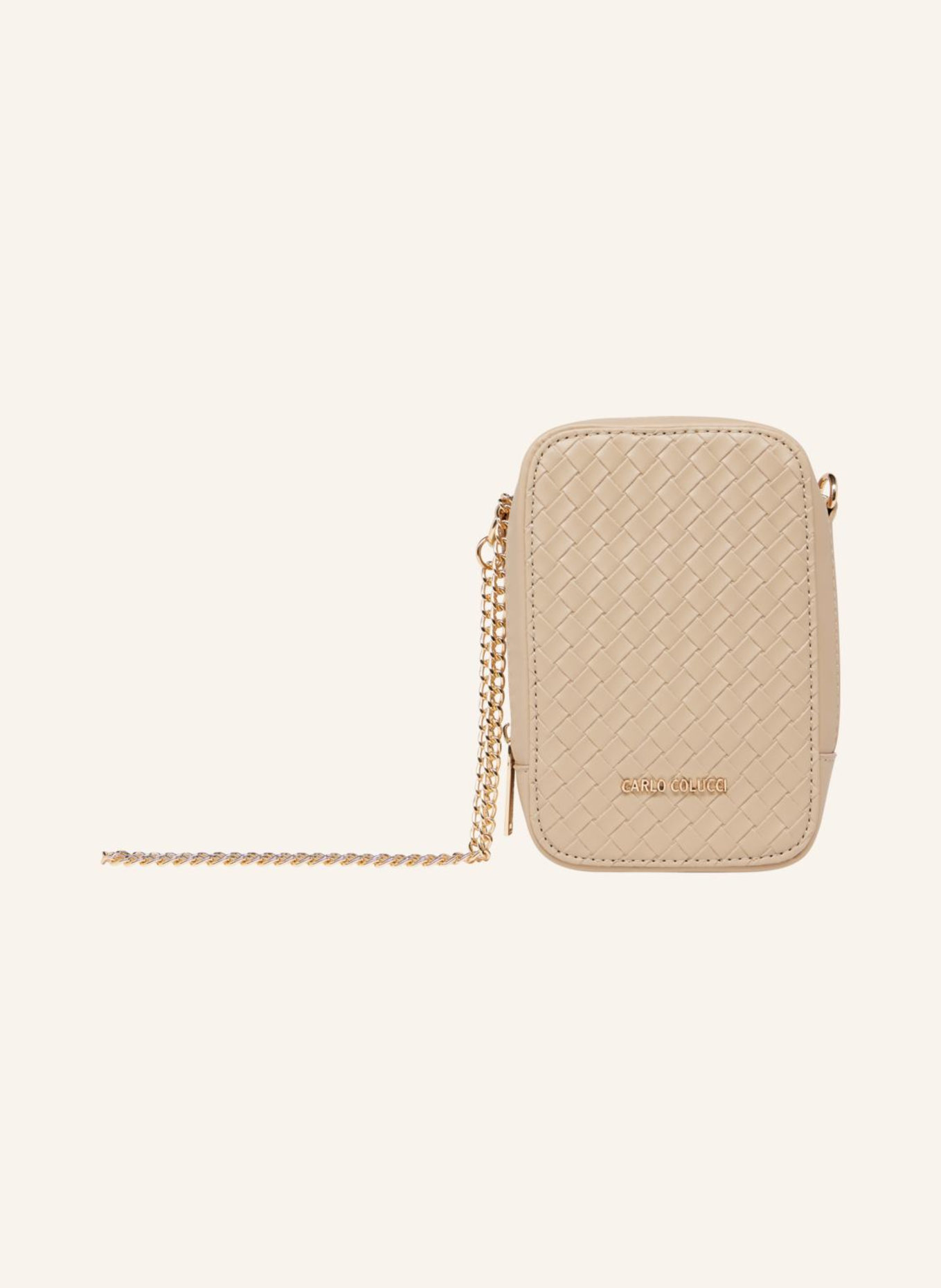 CARLO COLUCCI Minitasche in Flechtoptik DI LAPI: BRAUN