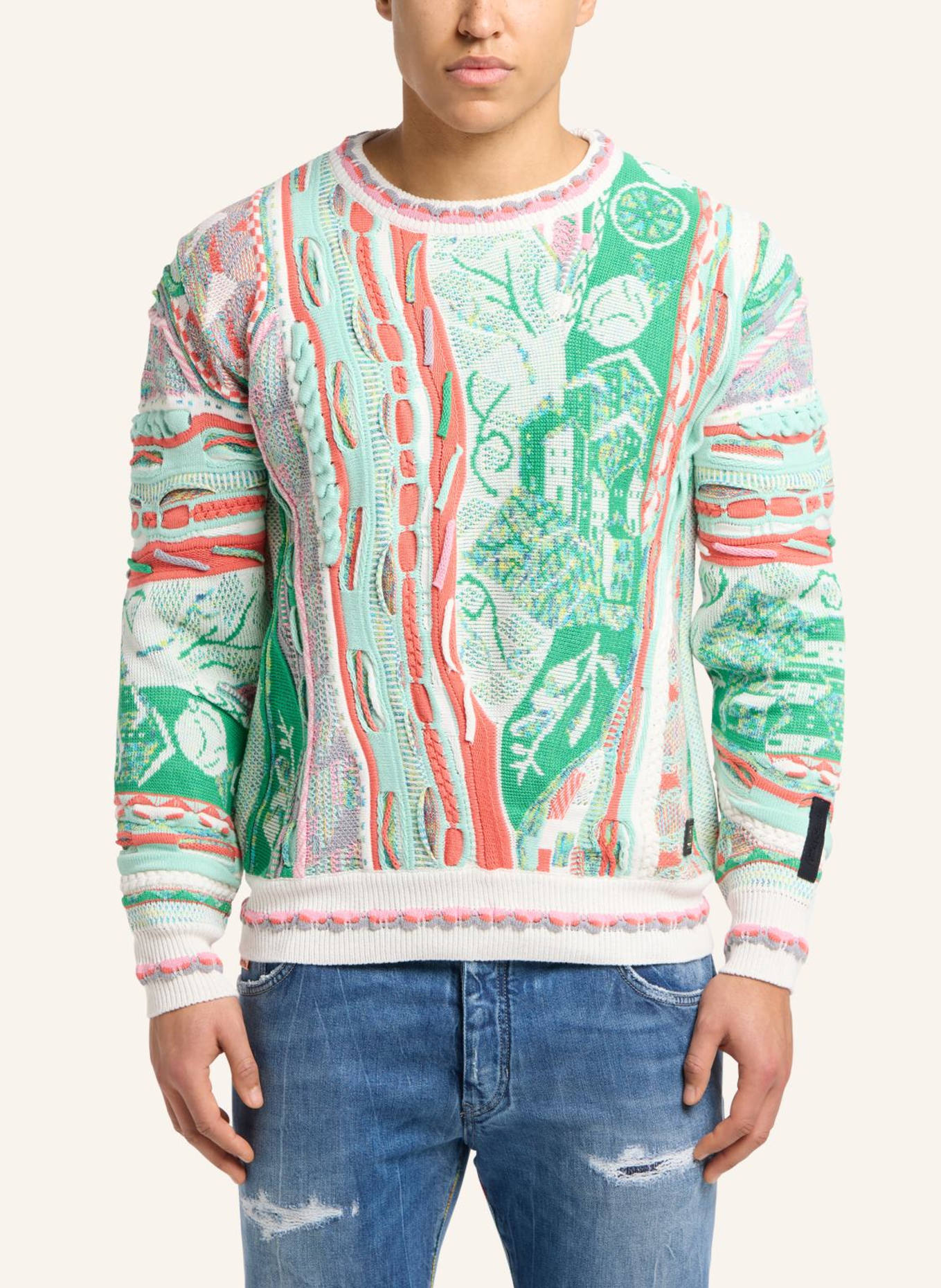 CARLO COLUCCI Strickpullover EBERHOEFER: GRÜN