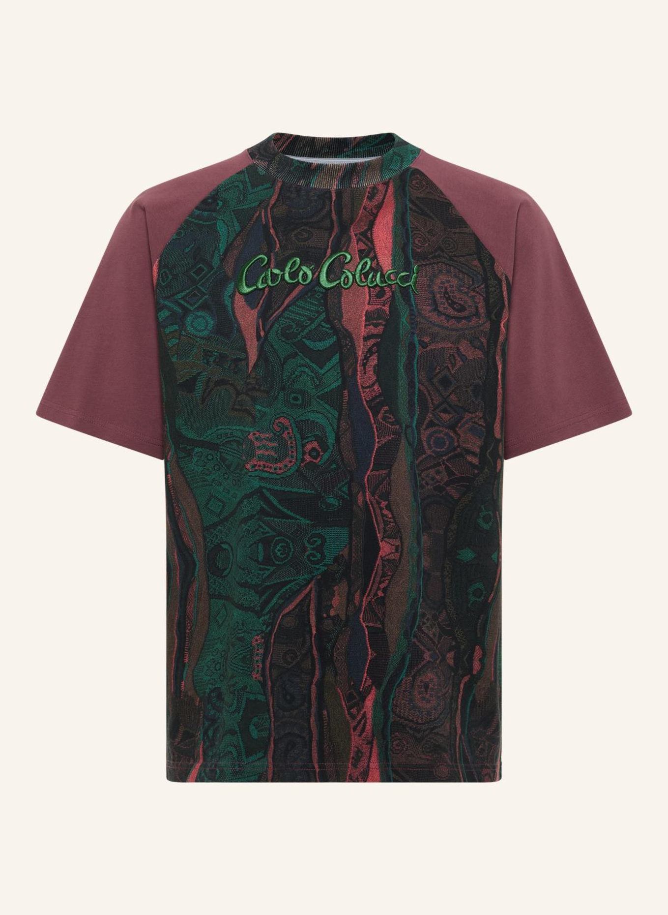 CARLO COLUCCI T-Shirt - Retro Vibes ESCHFALLER: DUNKELROT/ ROT