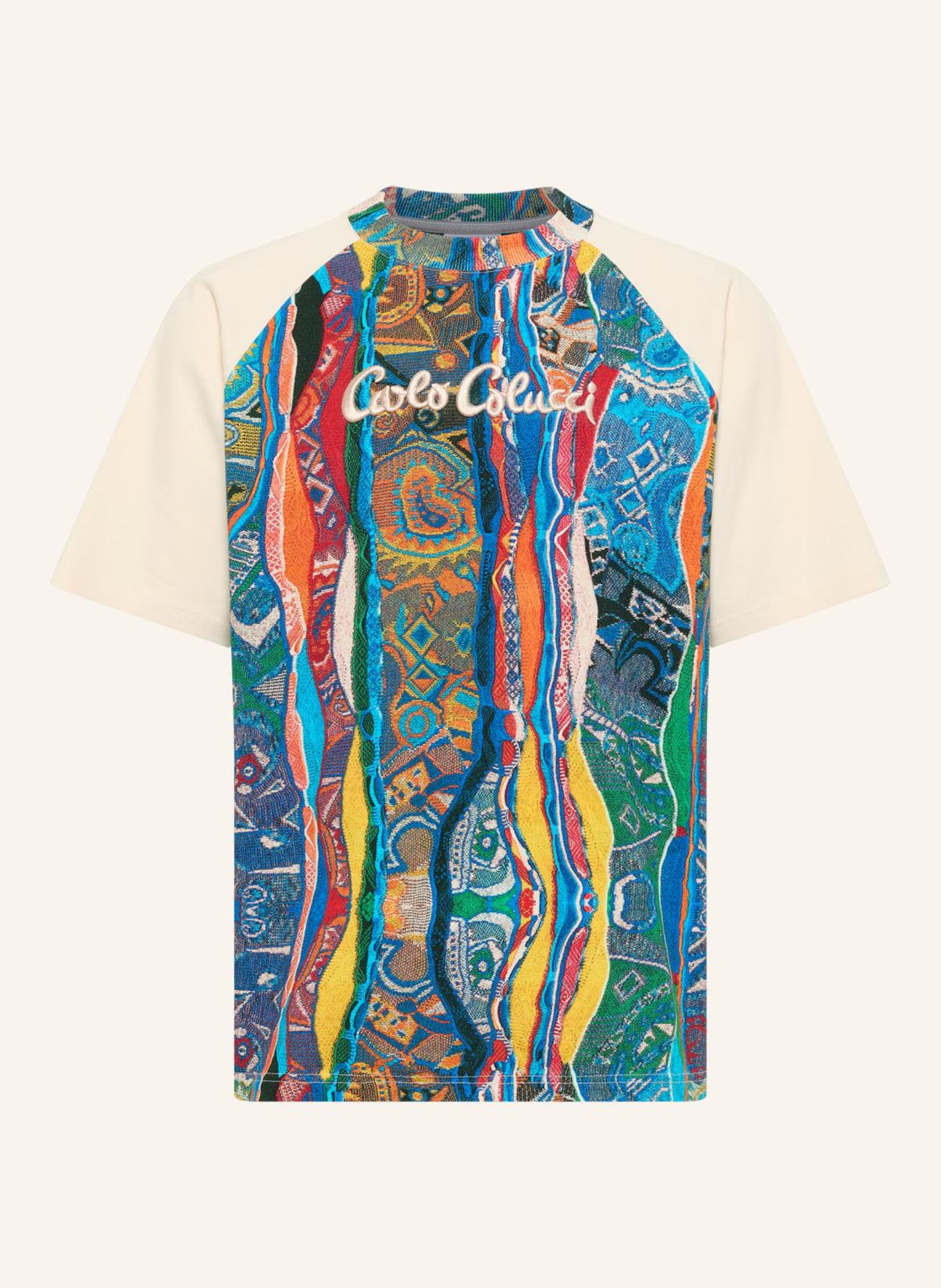 CARLO COLUCCI T-Shirt - Retro Vibes ESCHFALLER: WEISS