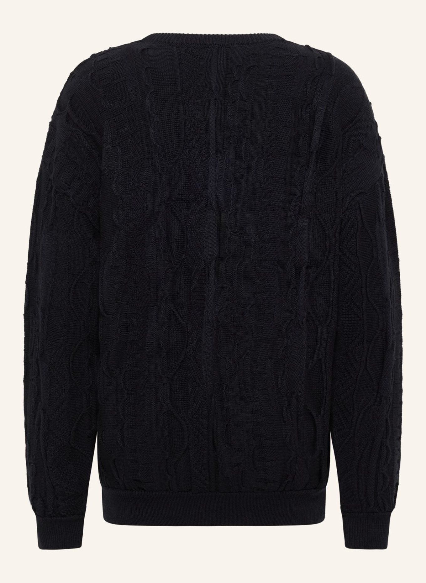 CARLO COLUCCI Strickpullover mit Stickerei DIMA: BLAU