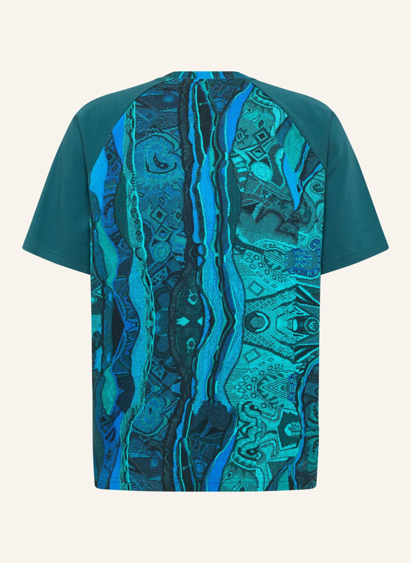 CARLO COLUCCI T-Shirt - Retro Vibes ESCHFALLER: TÜRKIS