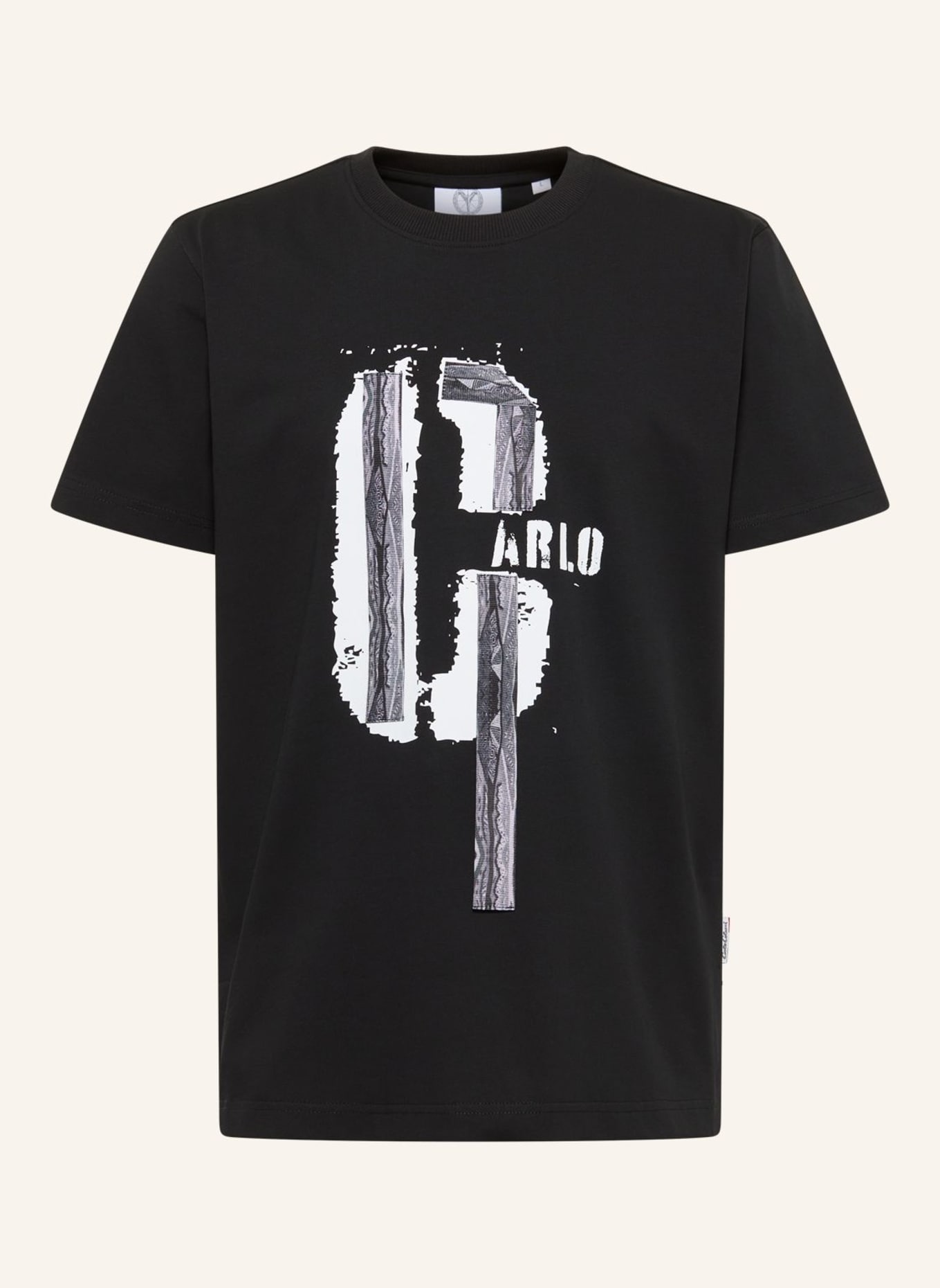 CARLO COLUCCI T-Shirt - COLUCCI Tapes EUSEBI: SCHWARZ