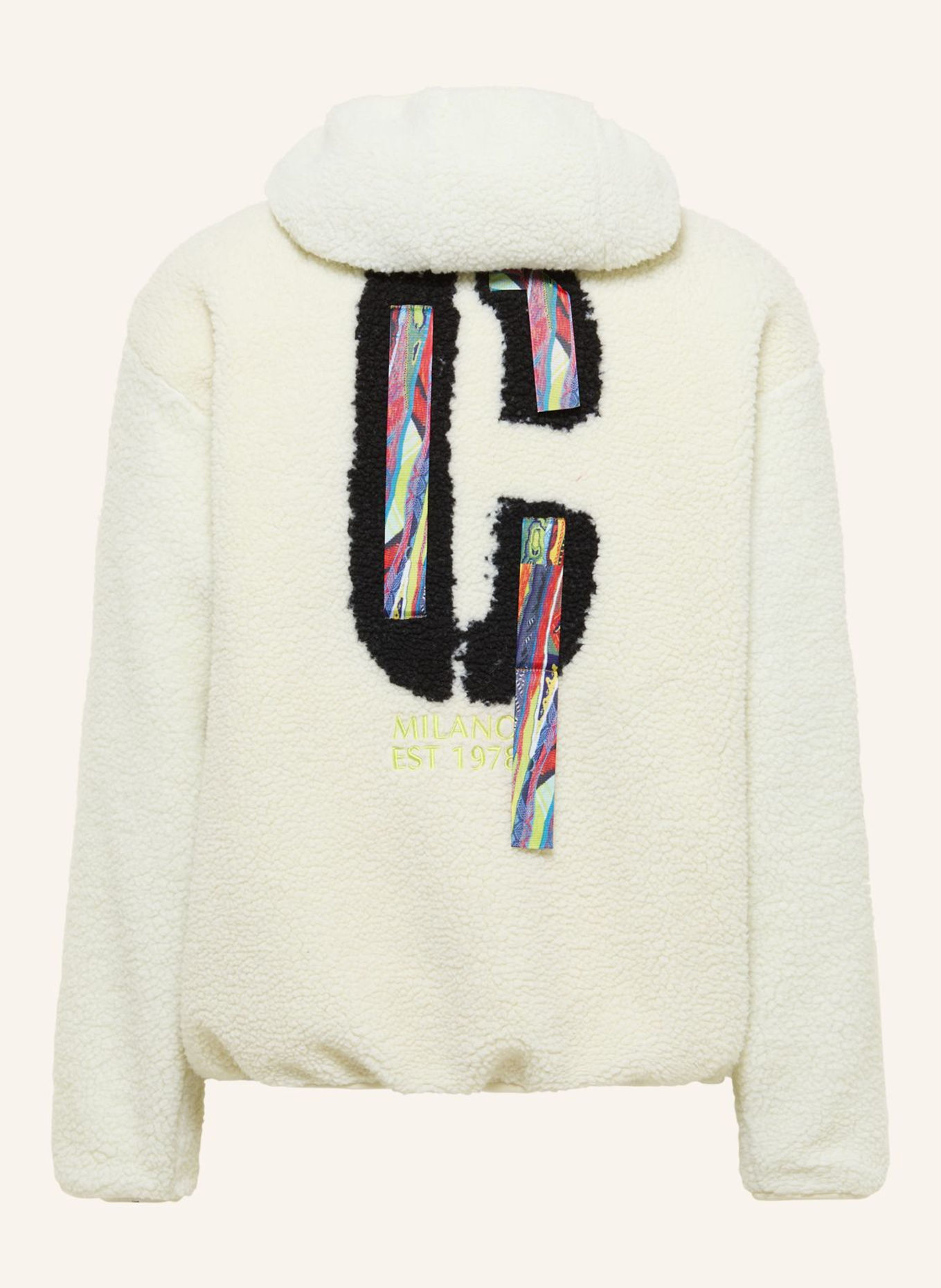 CARLO COLUCCI Oversize Teddy Jacke - COLUCCI Tapes FAIETTI: WEISS