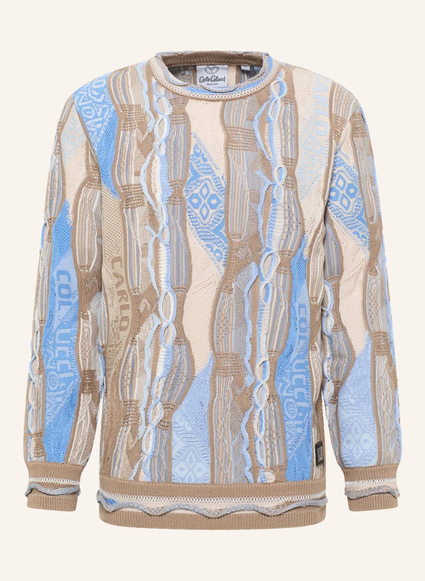 CARLO COLUCCI Strickpullover ERSINI: HELLBLAU