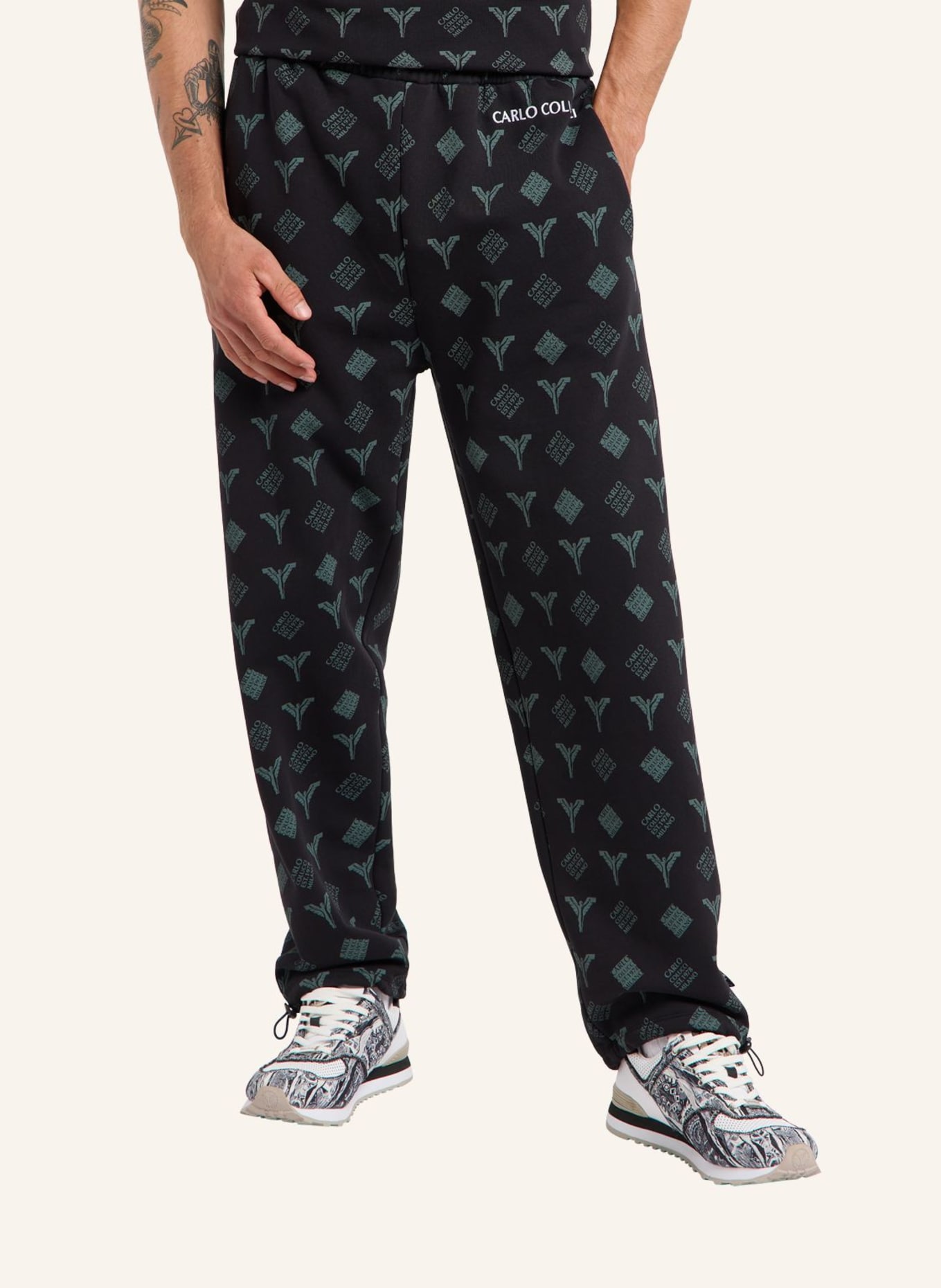 CARLO COLUCCI Logo Sweathose - Black Friday FADIN: SCHWARZ