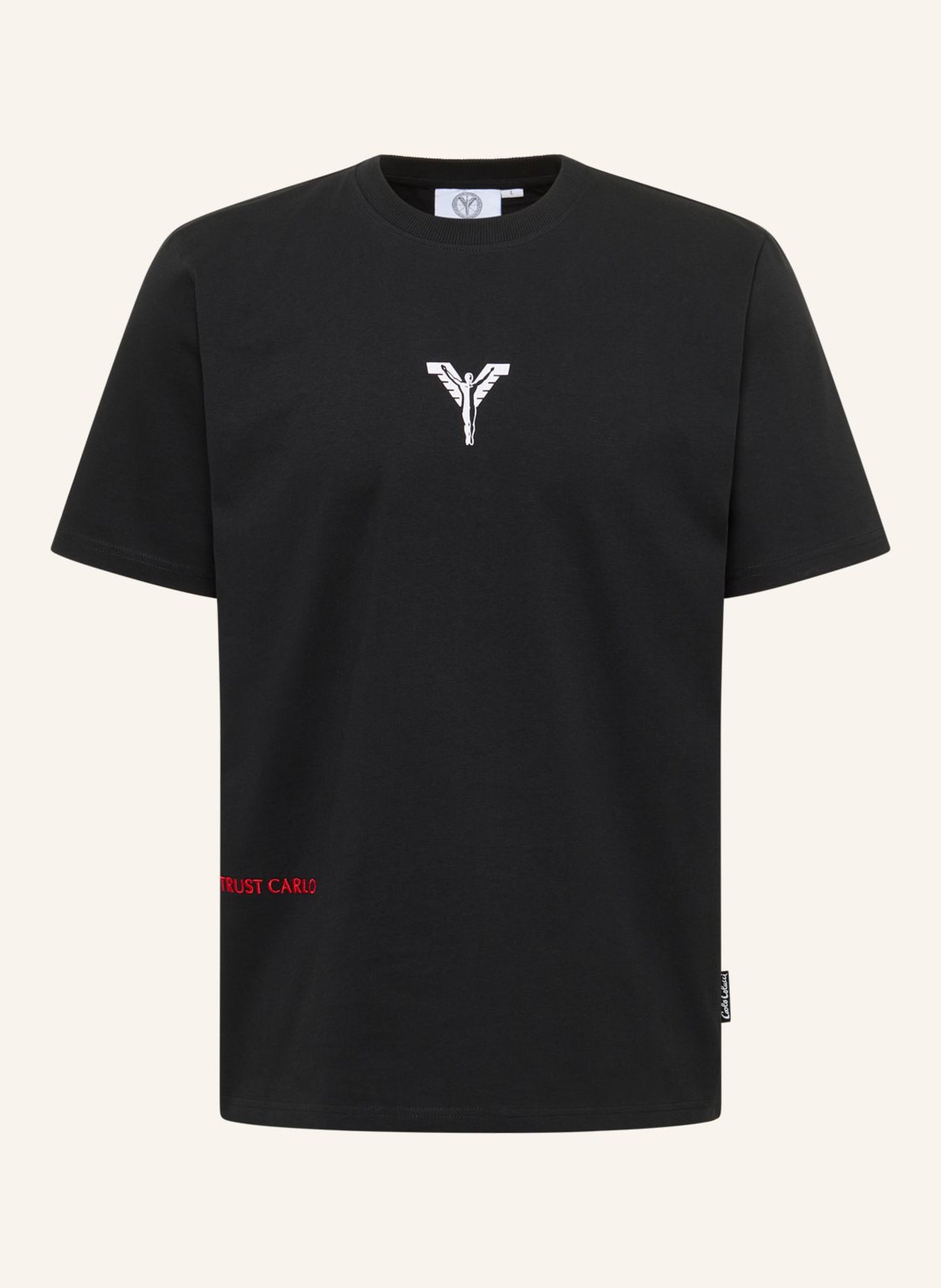 CARLO COLUCCI T-Shirt FAKE NEWS - Black Friday FAES: SCHWARZ