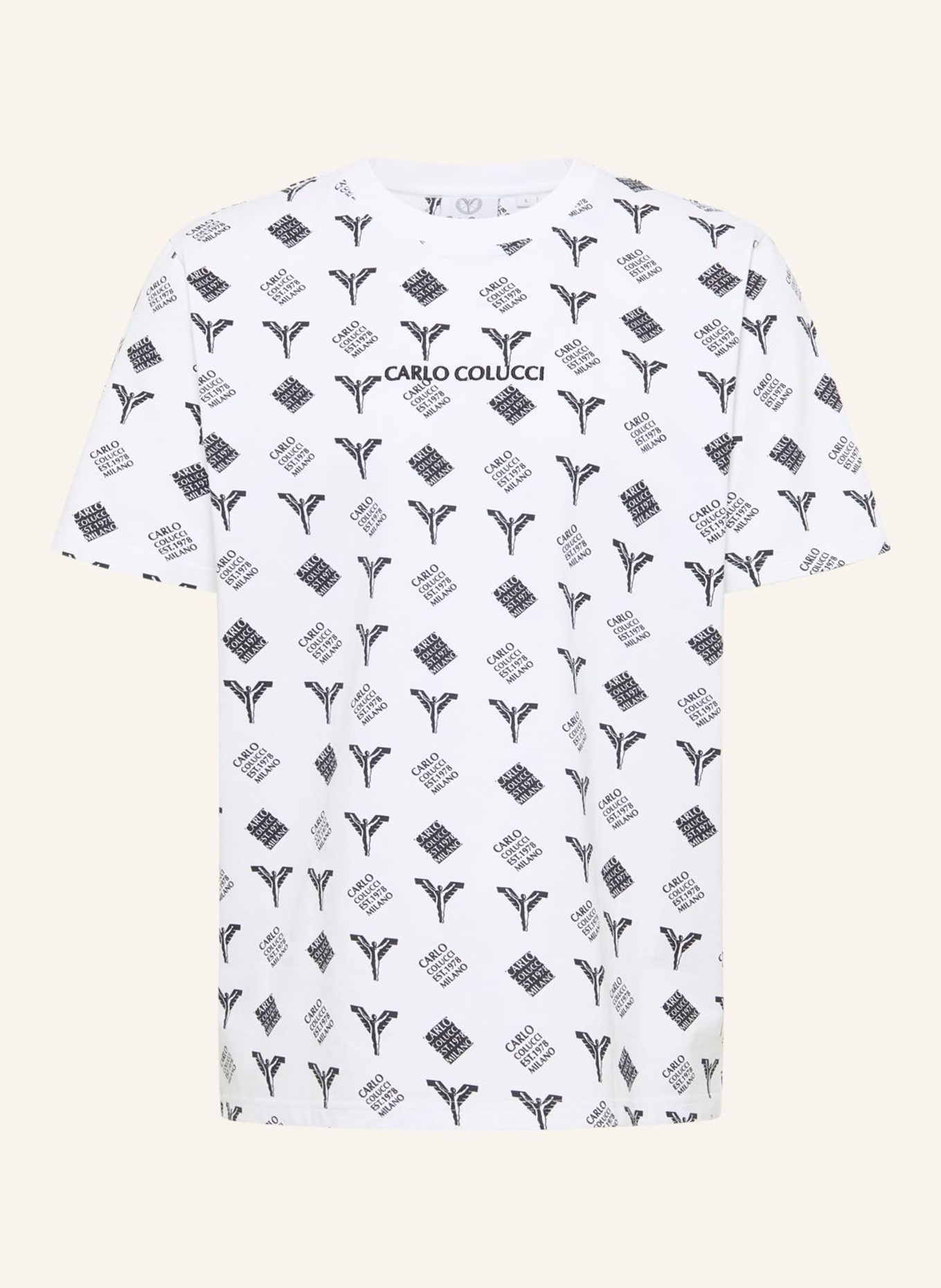 CARLO COLUCCI Logo T-Shirt - Black Friday FALCHI: WEISS