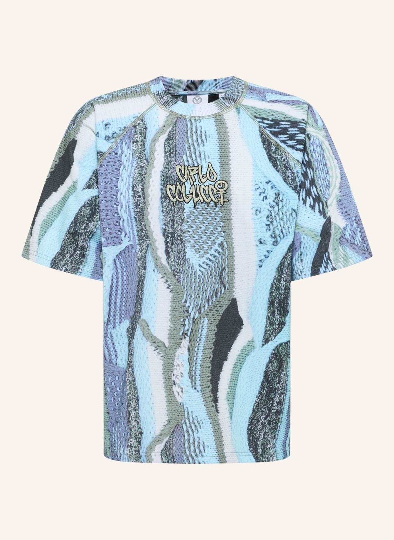 CARLO COLUCCI Oversize T-Shirt - Zoom in ETTORI: HELLBLAU