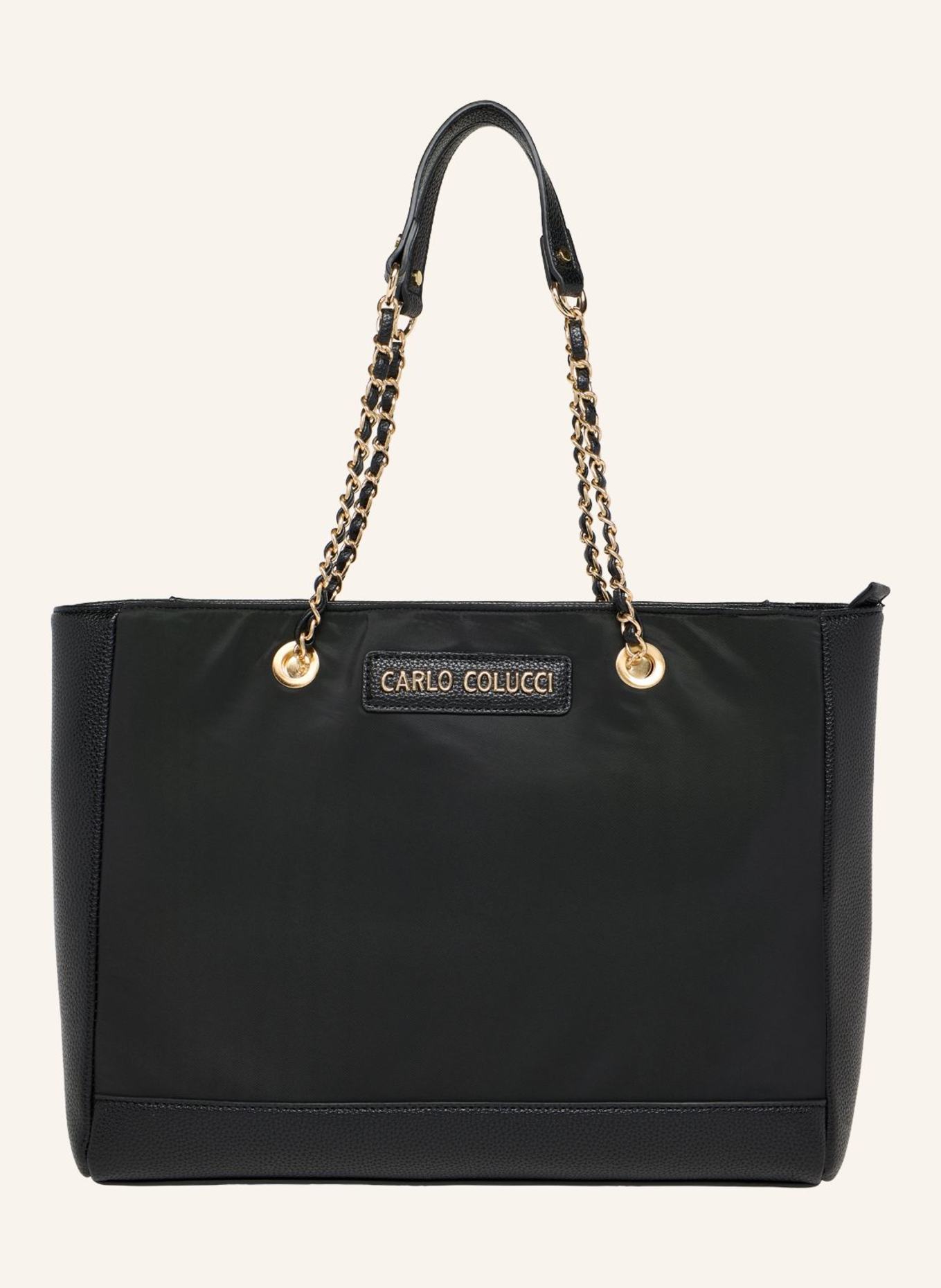 CARLO COLUCCI Nylon Shopper FALOCI: SCHWARZ
